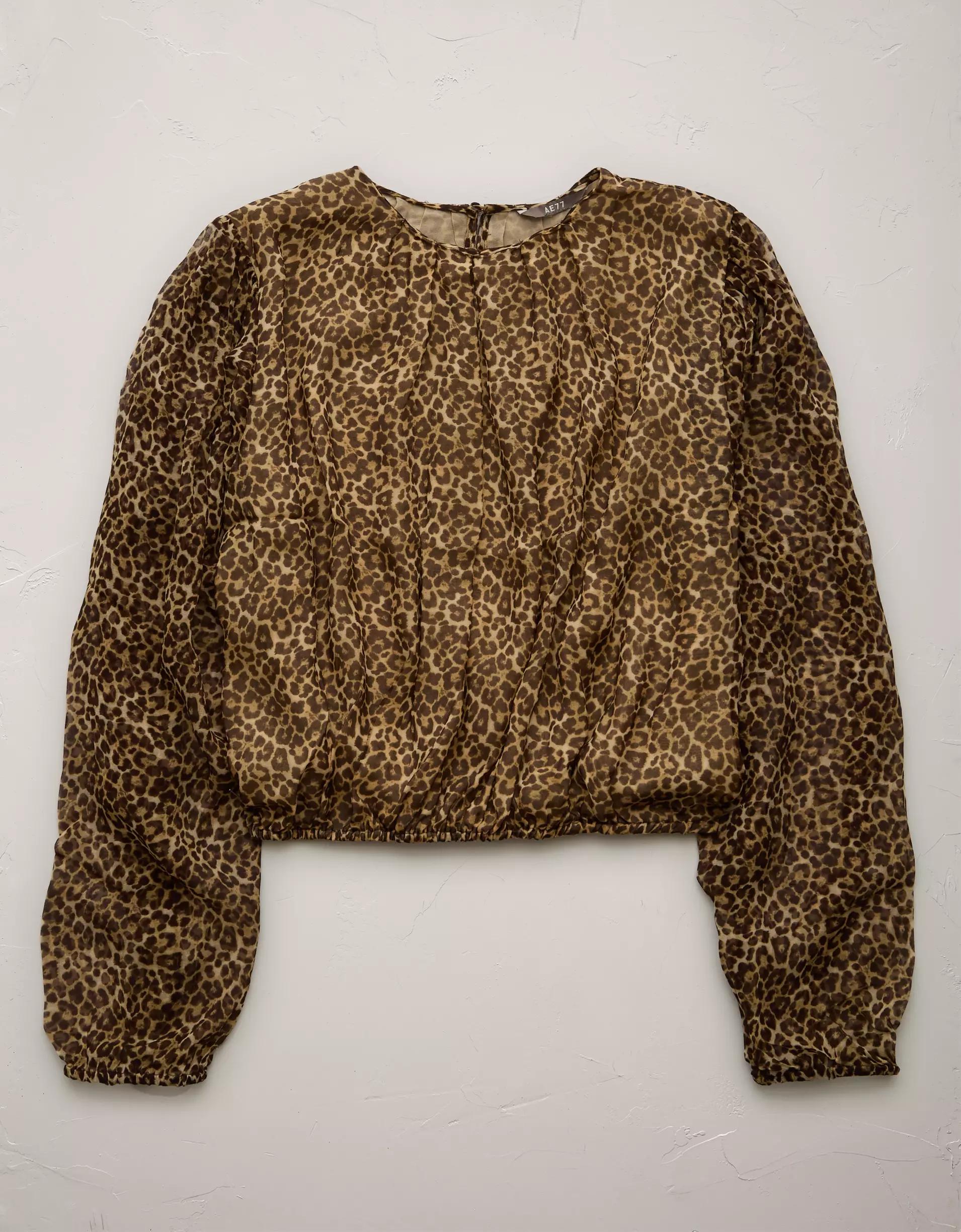 AE77 Premium Silk Bubble Blouse Product Image