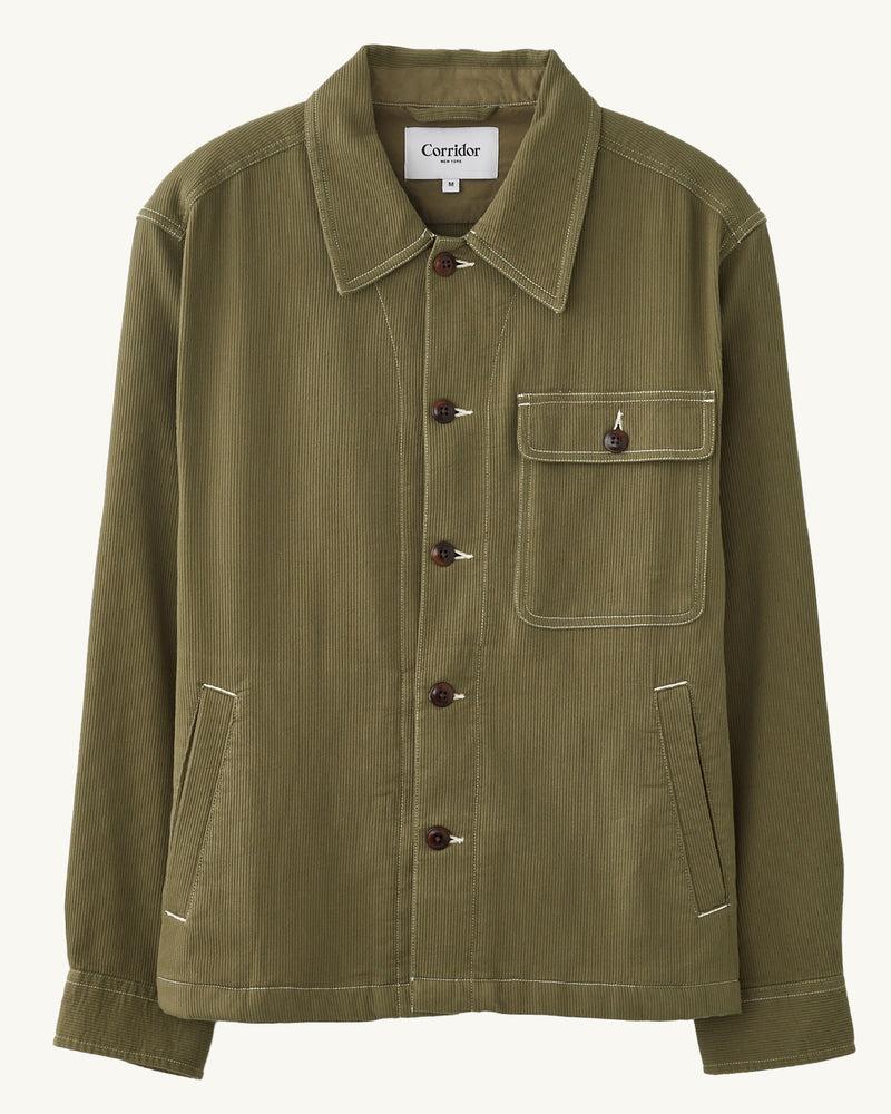 Bedford Cord Military Jacket - Olive Product Image