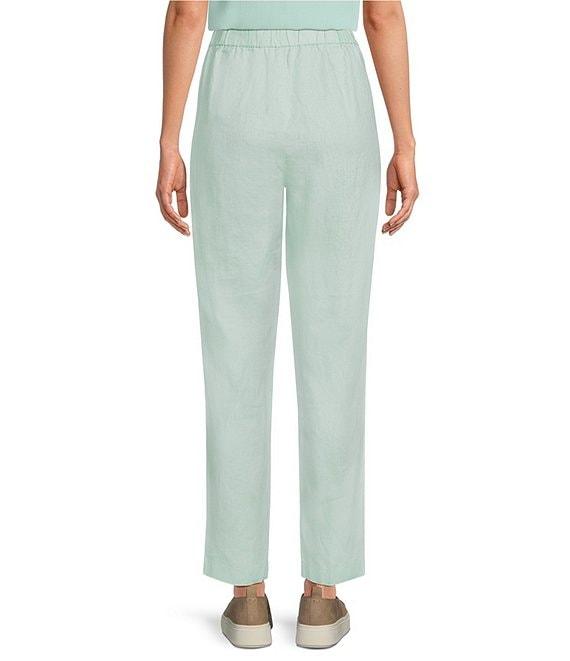 Eileen Fisher Organic Linen High Waist Tapered Ankle Pants Product Image