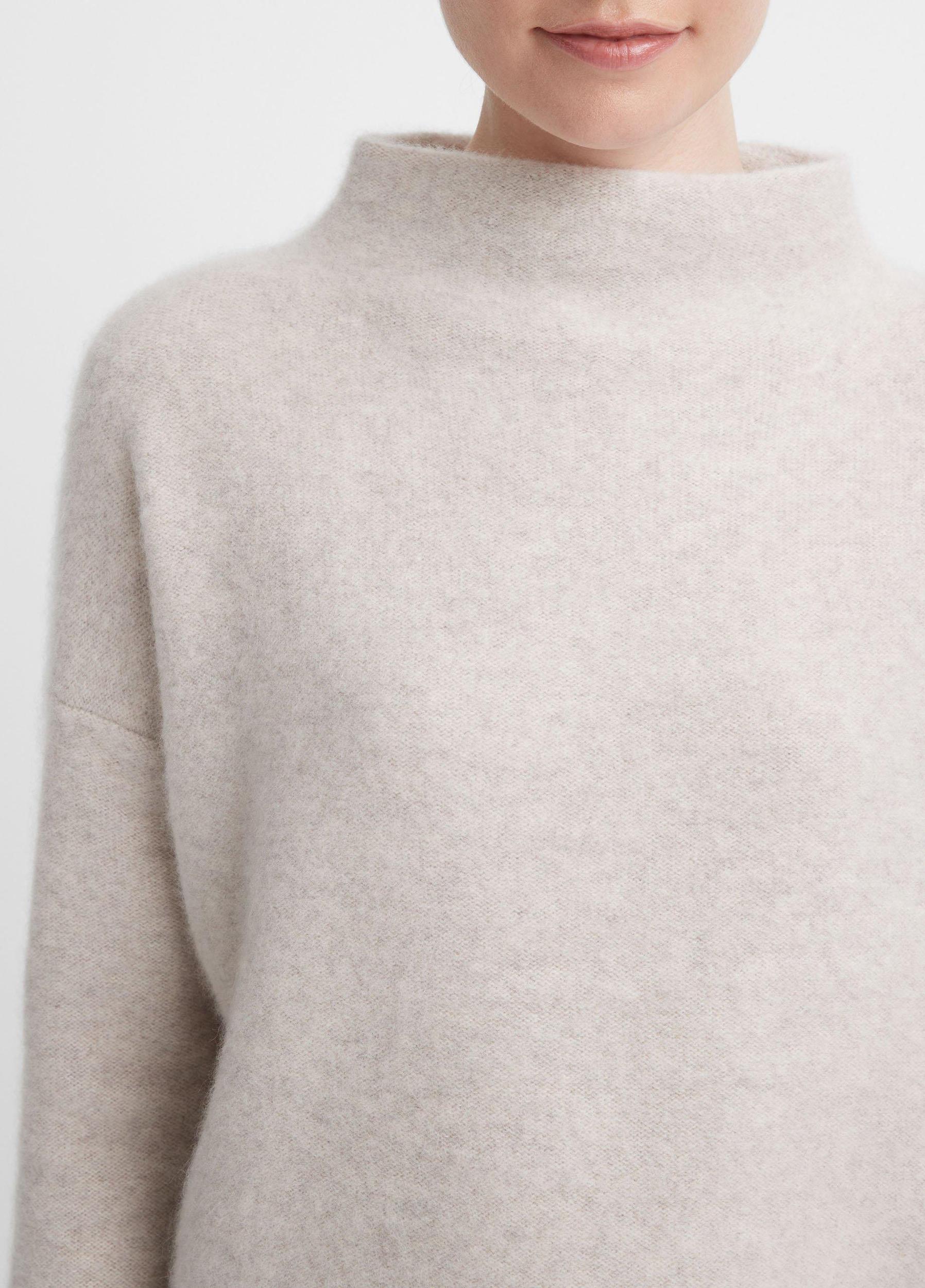 Plush Cashmere Funnel-Neck Sweater Product Image