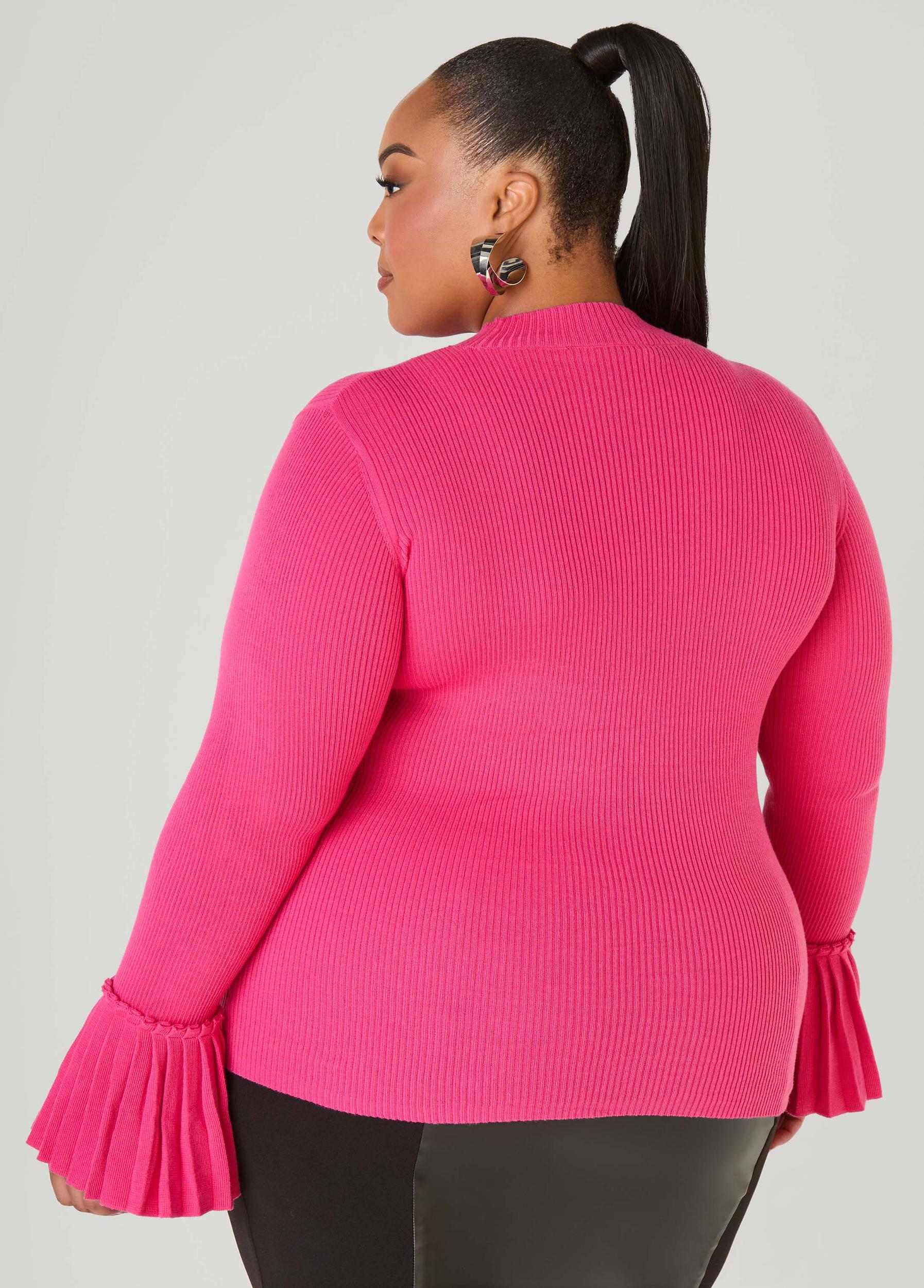 Pleated Bell Sleeve Sweater Product Image