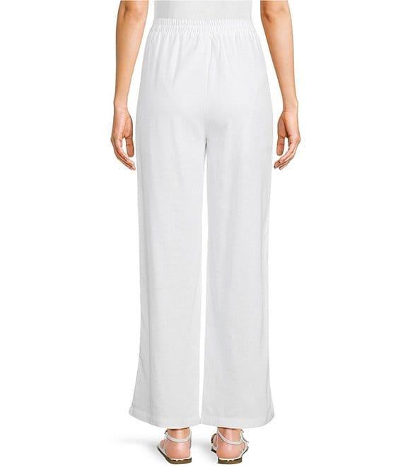 Blu Pepper Linen Blend High Waist Pleated Coordinating Pull-On Pants Product Image
