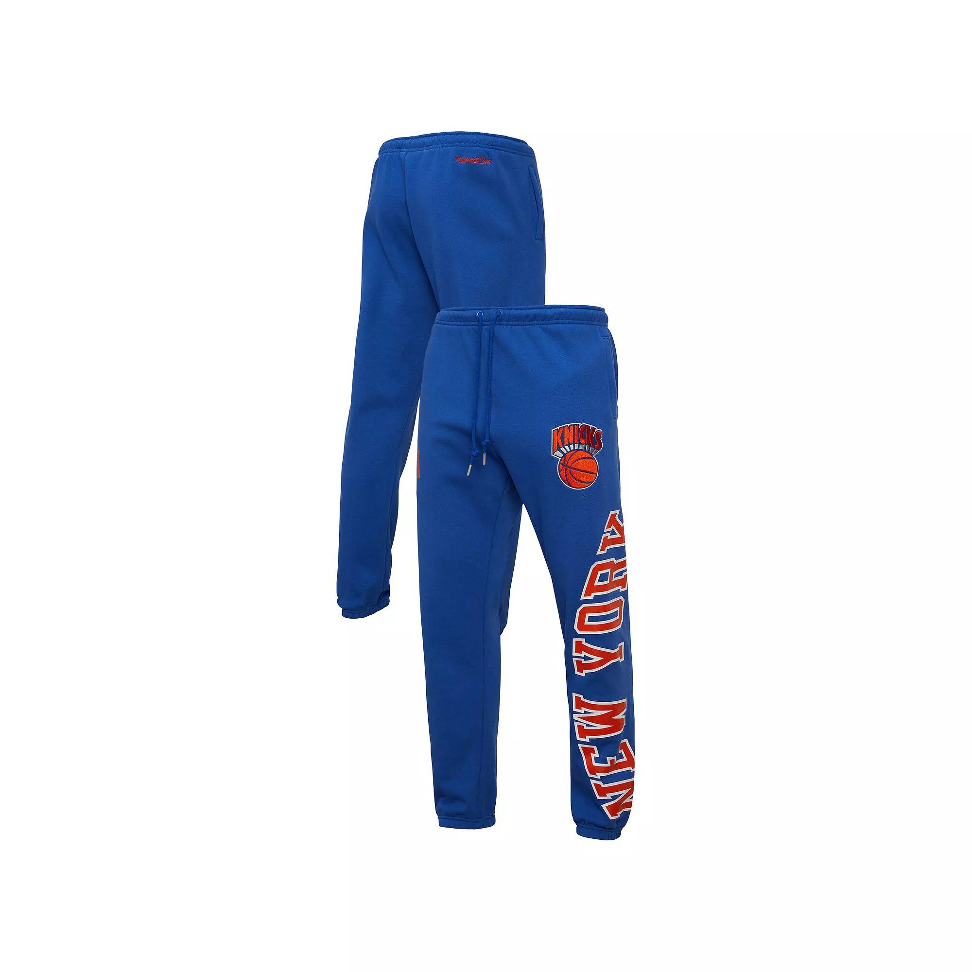 Men's Mitchell & Ness Blue New York Knicks Hardwood Classics Team Origins Pants, Size: Medium Product Image