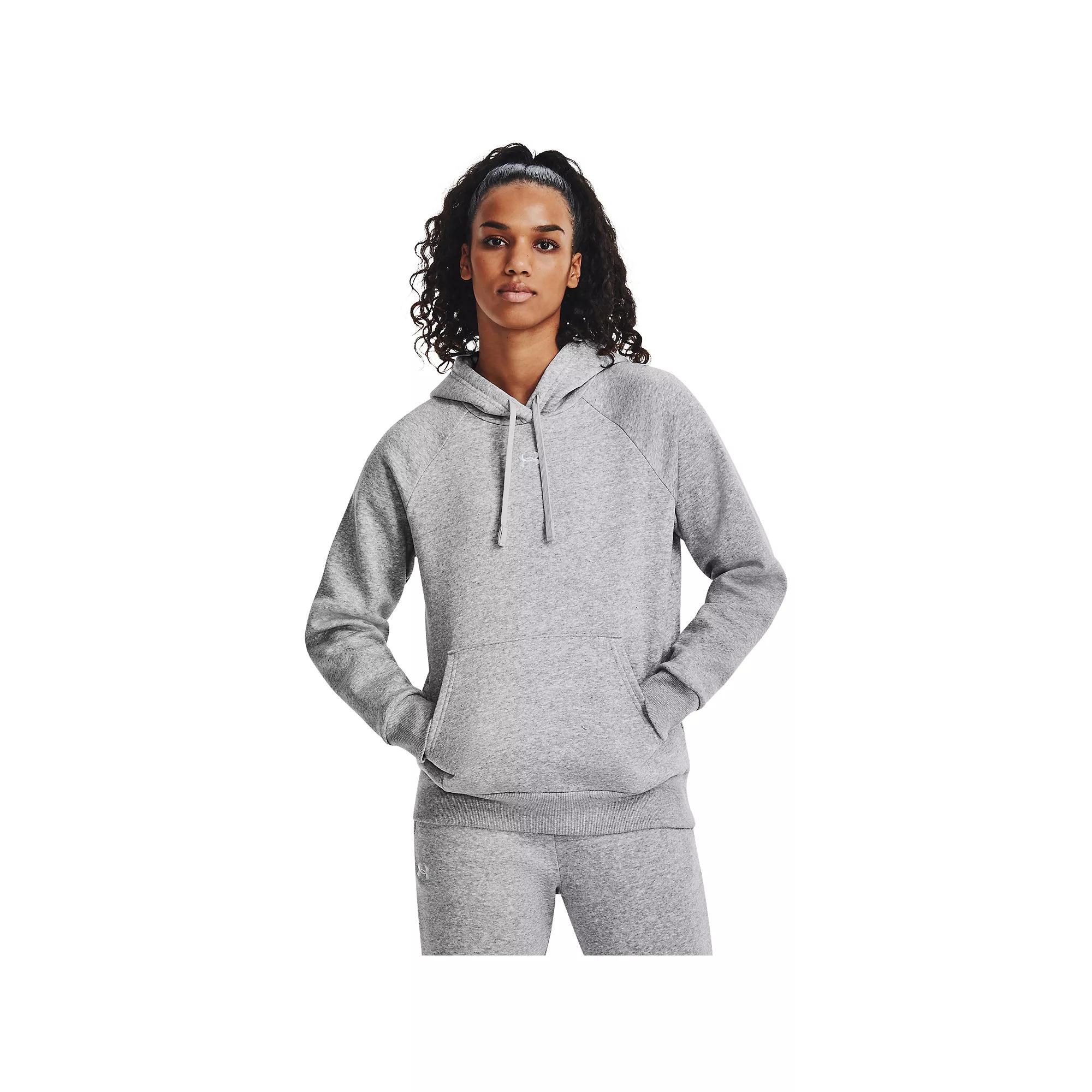 Women's Under Armour Rival Fleece Hoodie, Size: XS, Mod Gray Product Image