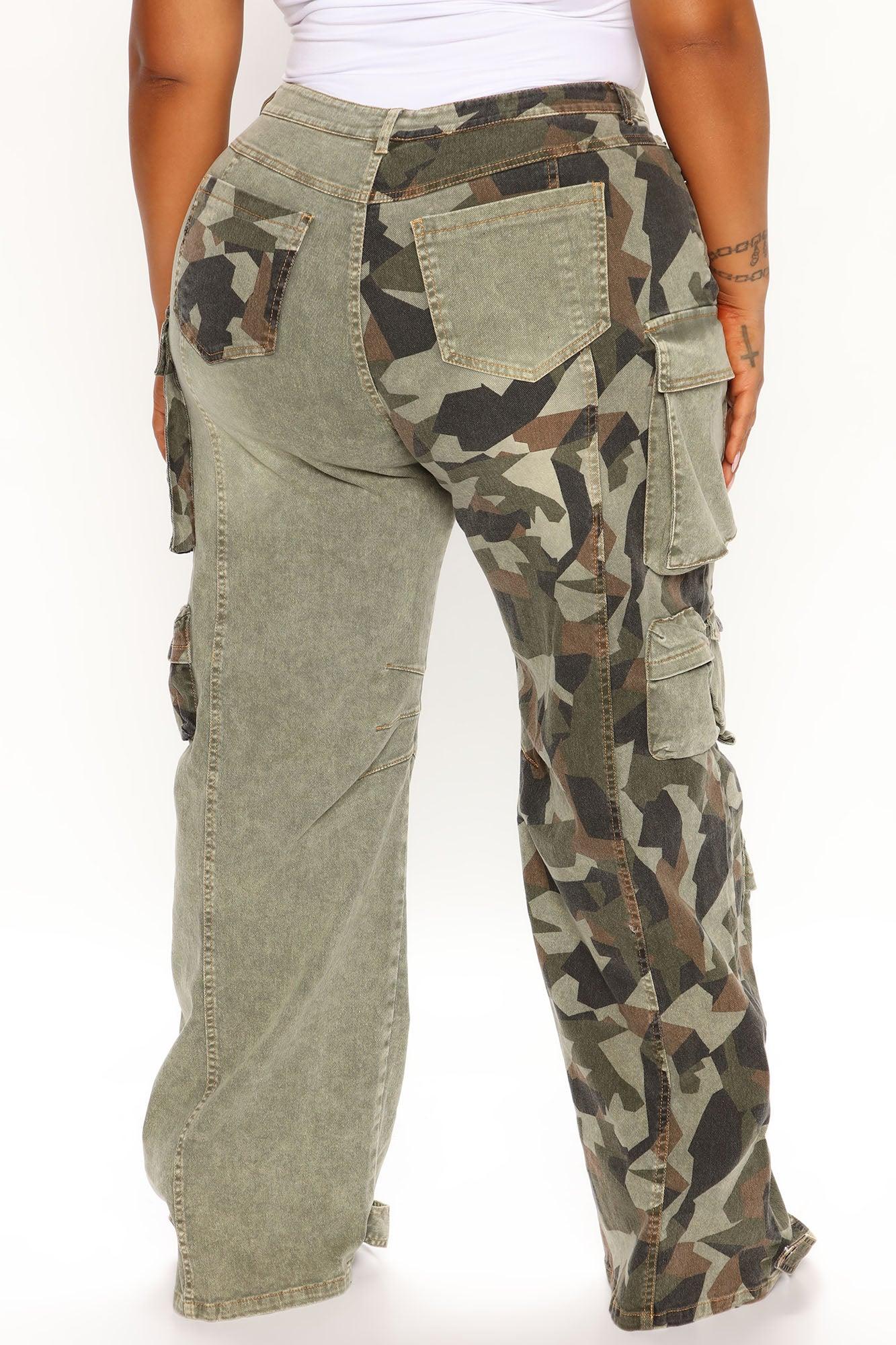 Upgrade You Wide Leg Cargo Pant 31 - Olive/combo Product Image