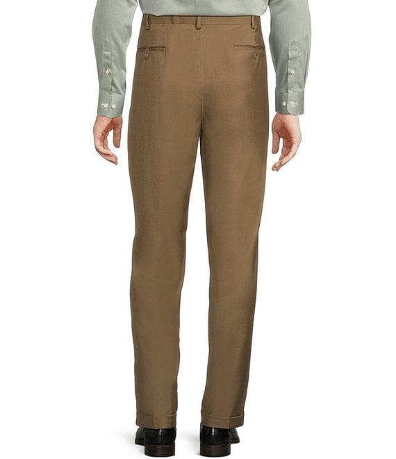 Roundtree & Yorke Big & Tall TravelSmart Ultimate Comfort Classic Fit Pleat Front Non-Iron Twill Dress Pants Product Image