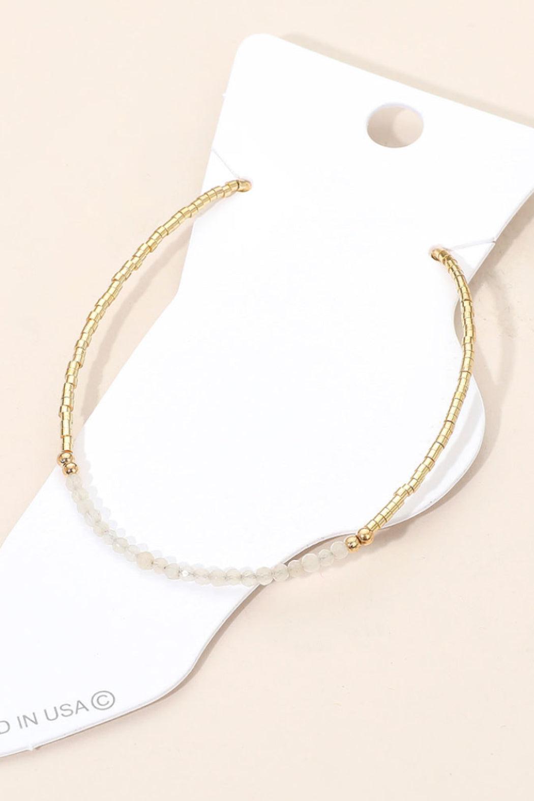 Faceted Beaded Anklet Product Image