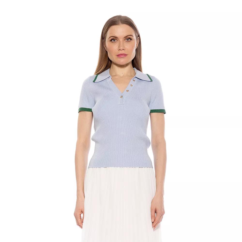 Women's ALEXIA ADMOR Diara Knitted Polo Top,  Product Image