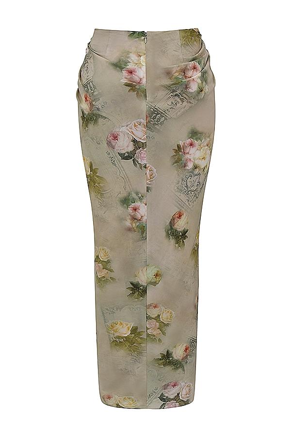 Vesper  vintage floral maxi skirt Product Image