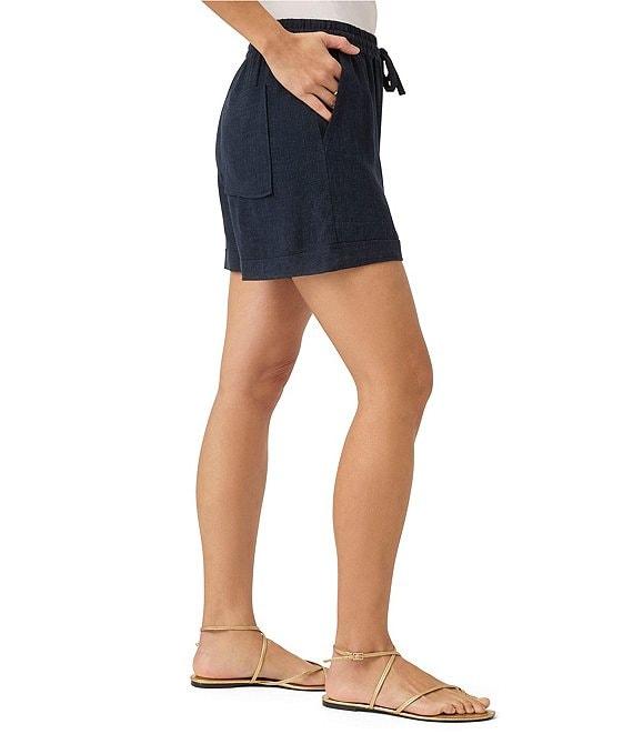 Splendid Coastal Linen Blend Knit Mid Rise Lounge Shorts Product Image