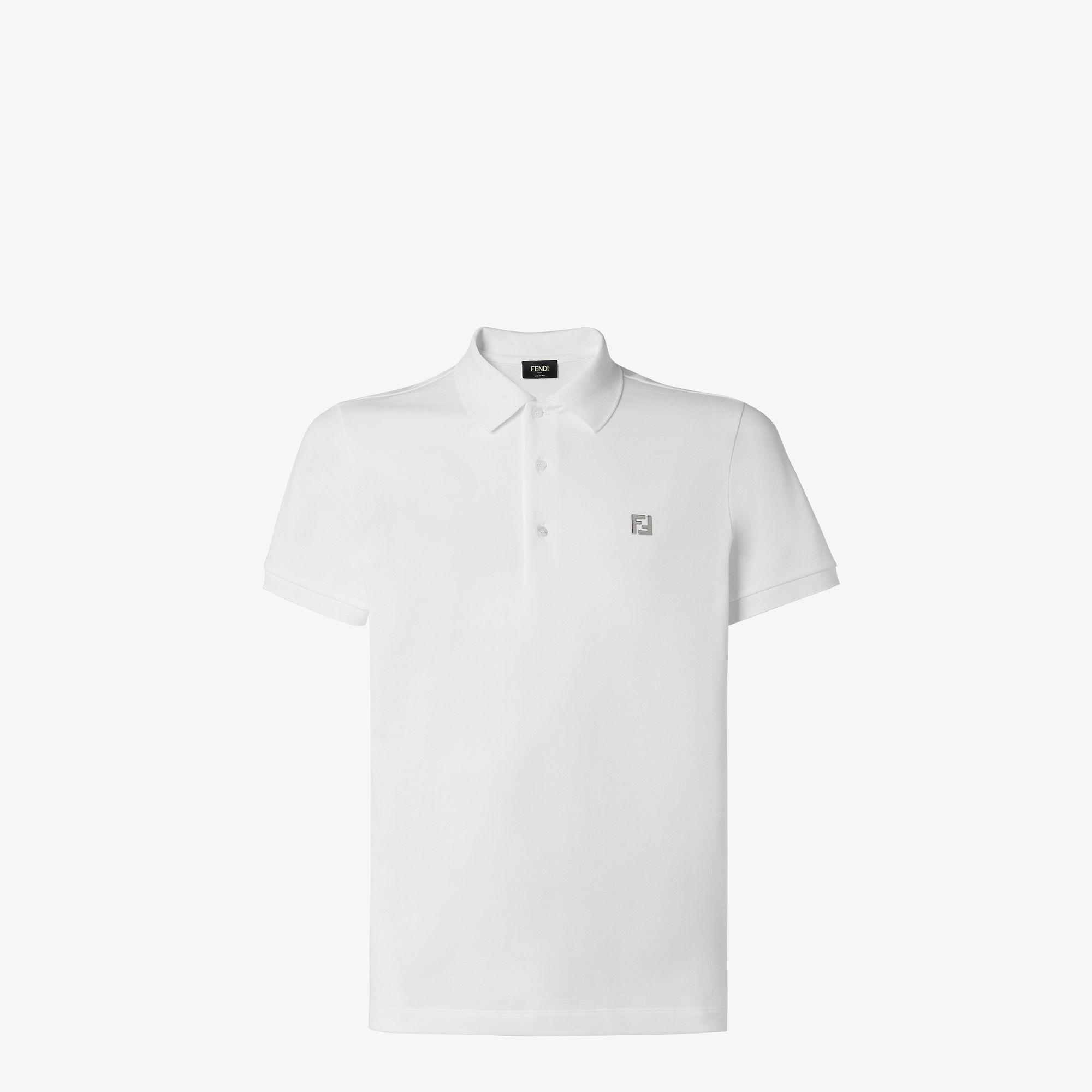 Polo shirtWhite piqué polo shirt Product Image