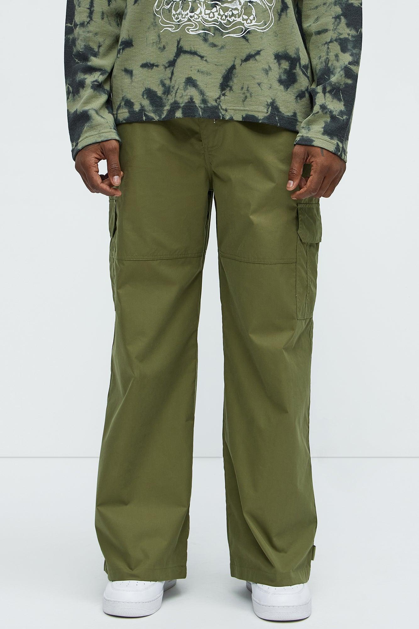 At The Time Baggy Cargo Pants - Olive Product Image