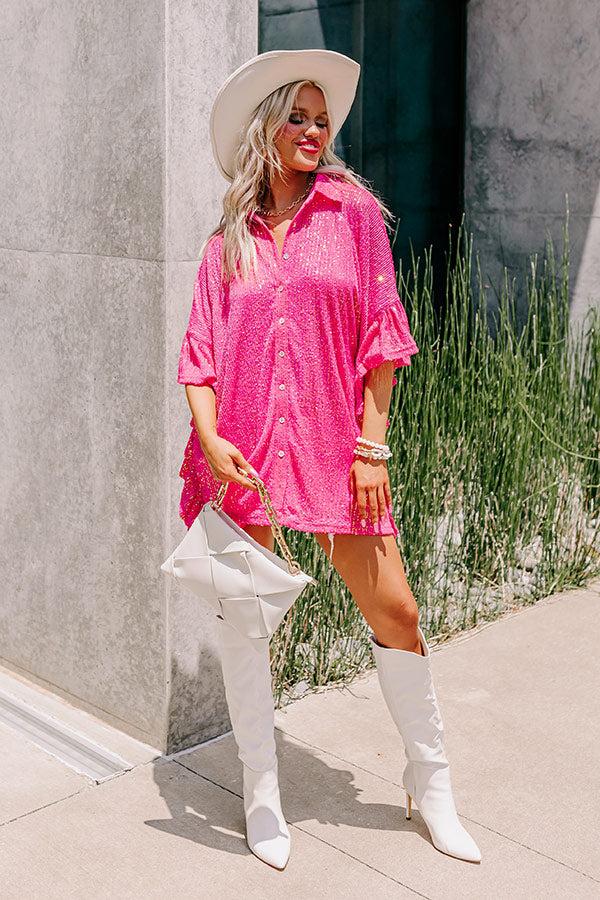 West Side Sparkle Sequin Tunic Top Product Image