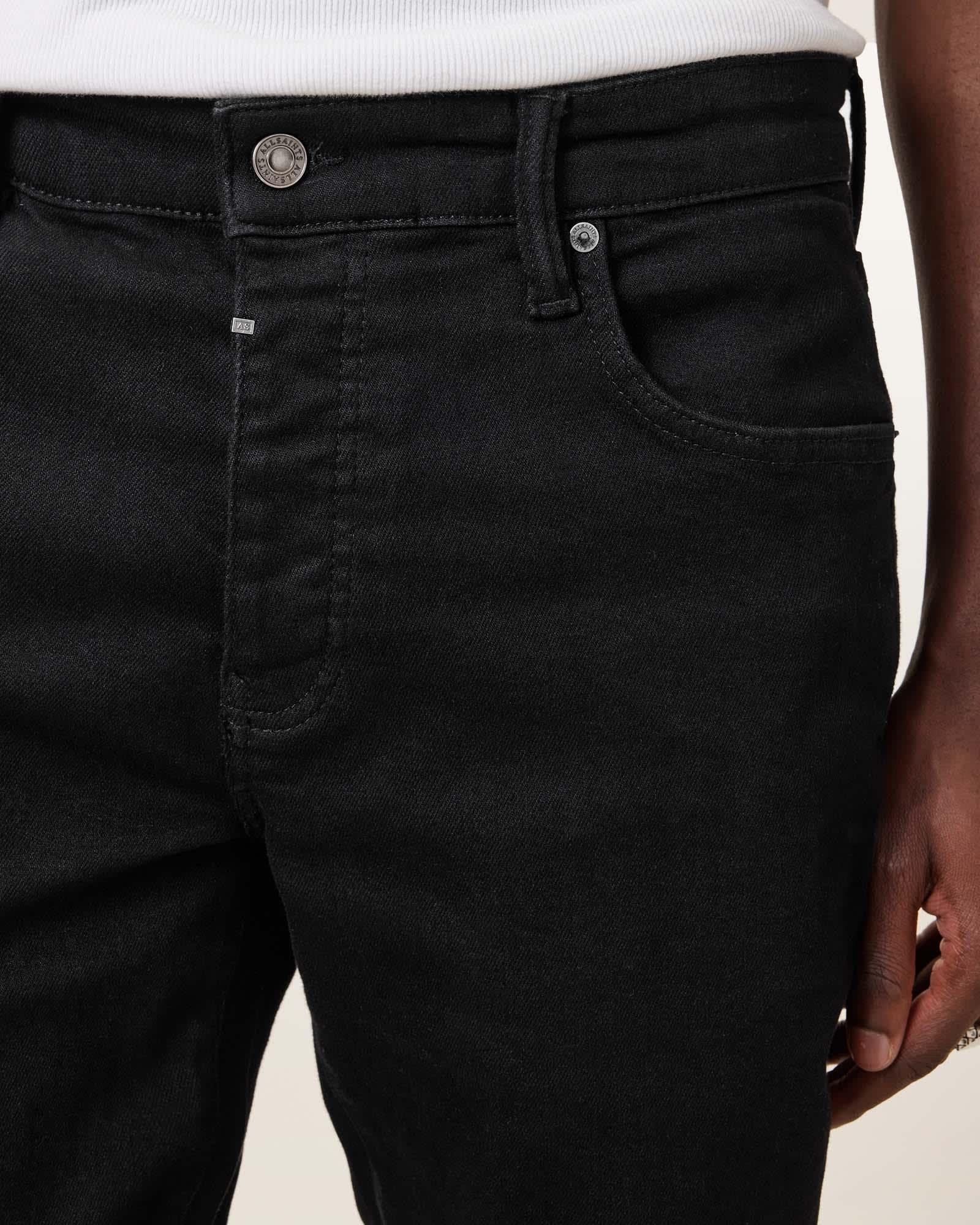 Sid Skinny Fit Denim Jeans Jet Black | ALLSAINTS US Product Image