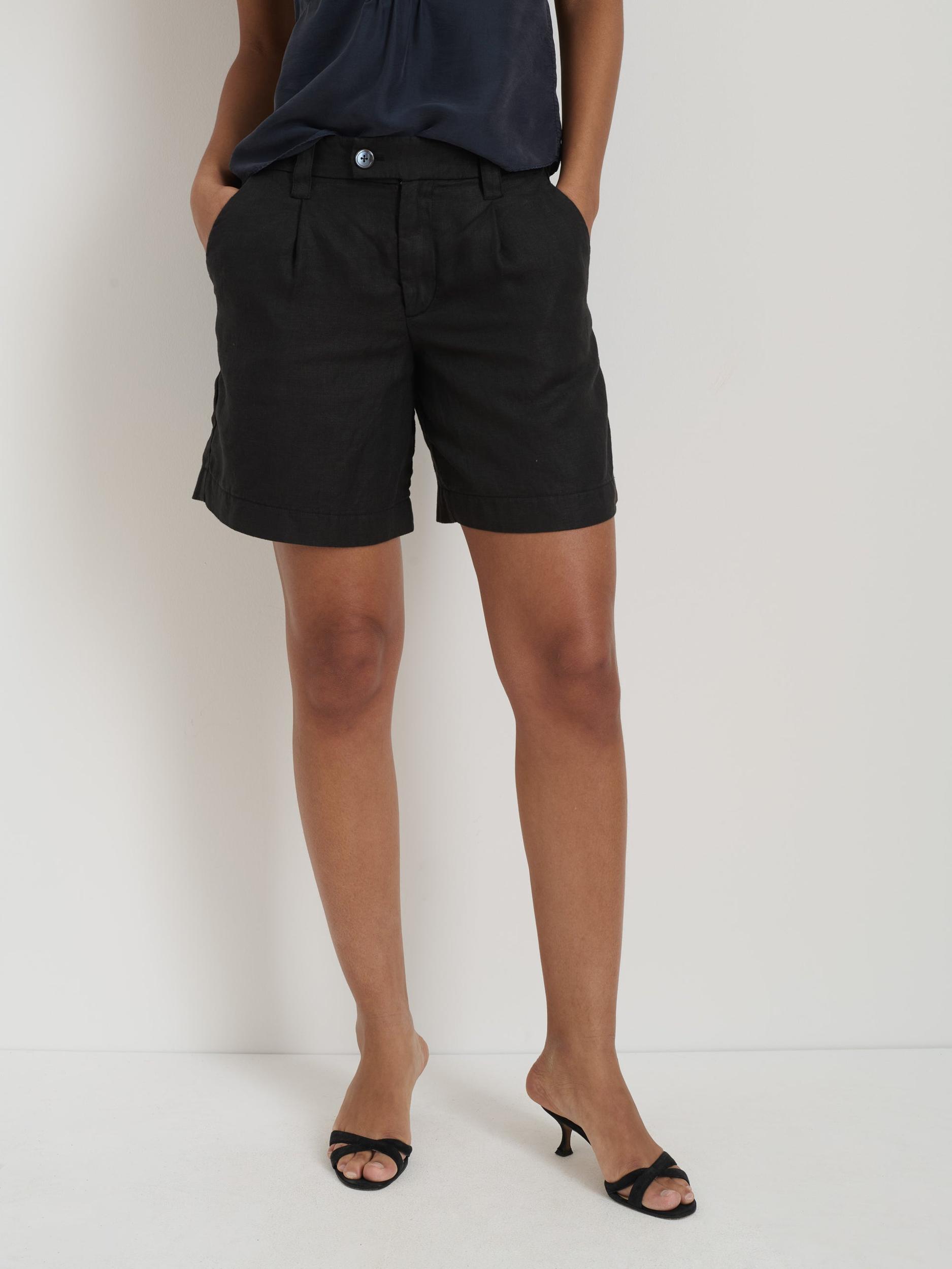 Luna Pleated Short In Linen Product Image