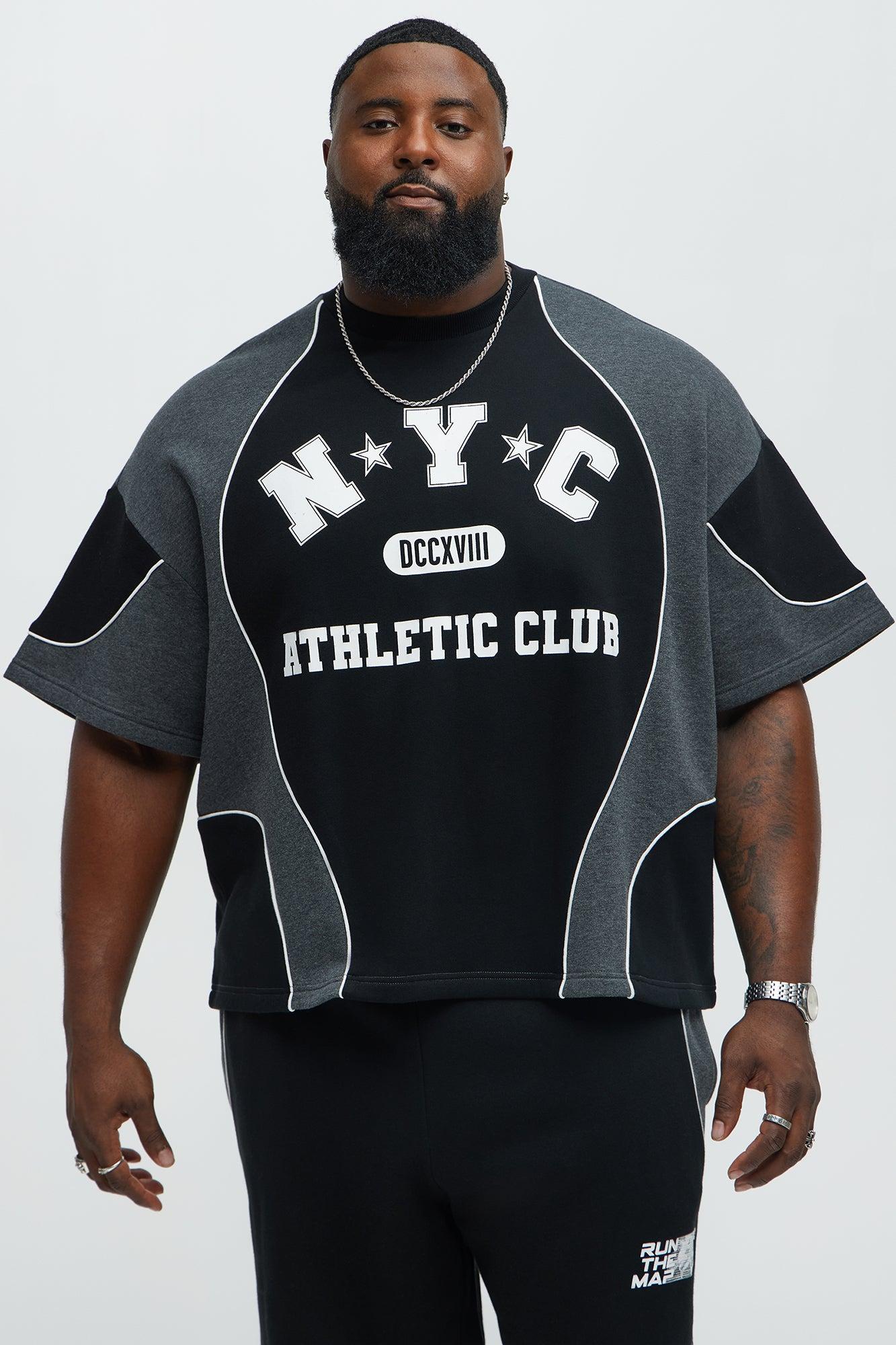 Tyson NYC Athletic Oversized Short Sleeve Tee - Black/combo Product Image