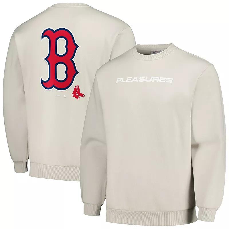 Men's PLEASURES Gray Boston Red Sox Ballpark Pullover Sweatshirt,  Product Image