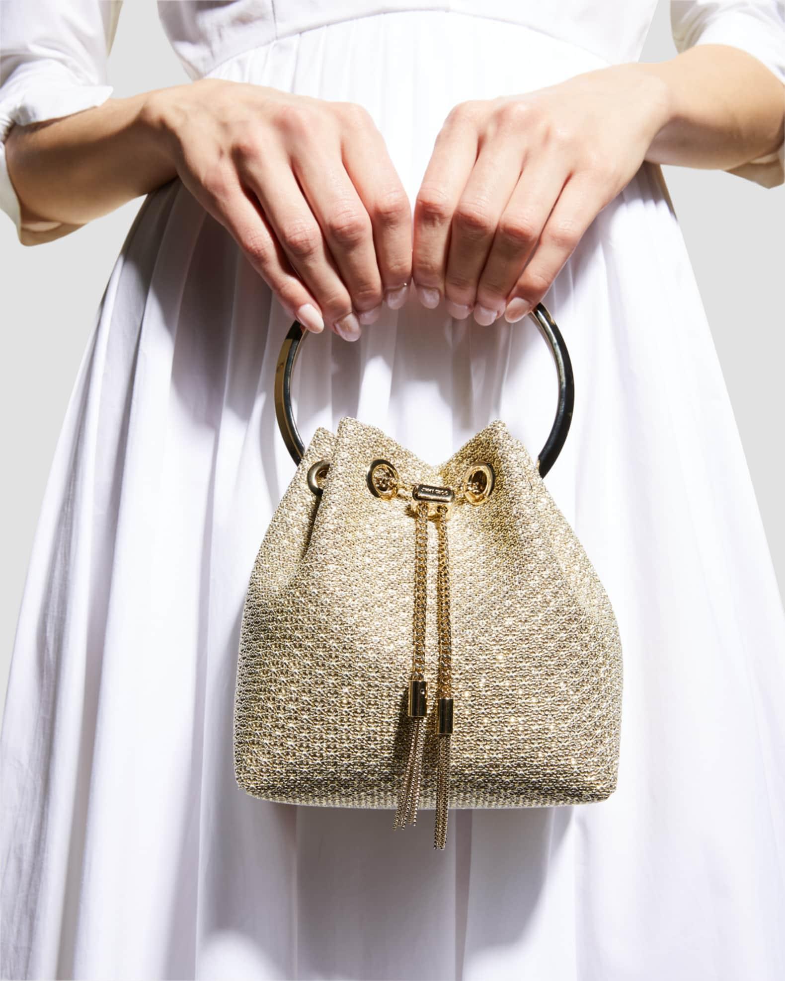 Bon Bon Metallic Top-Handle Bucket Bag Product Image