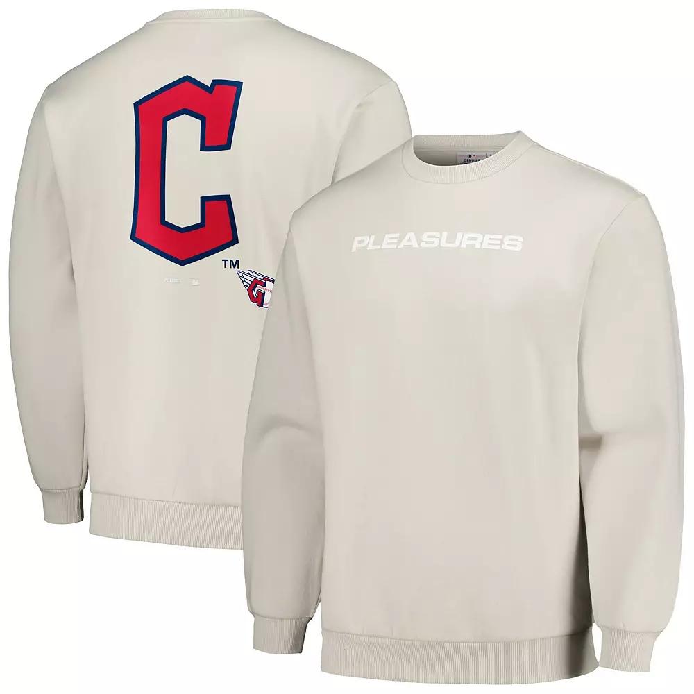 Men's PLEASURES Gray Cleveland Guardians Ballpark Pullover Sweatshirt,  Product Image