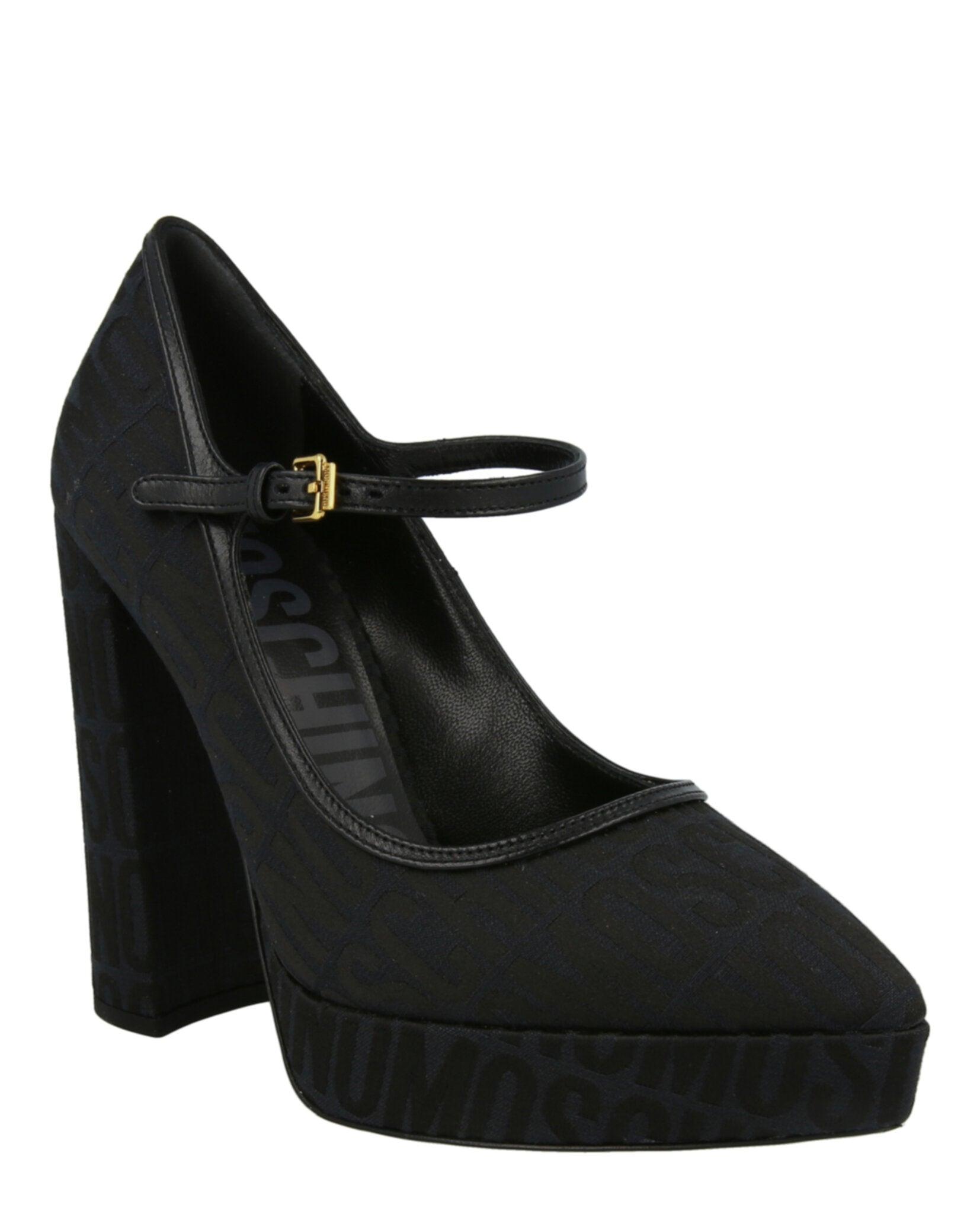 Moschino Logo Jacquard Mary Jane Pumps Female Product Image