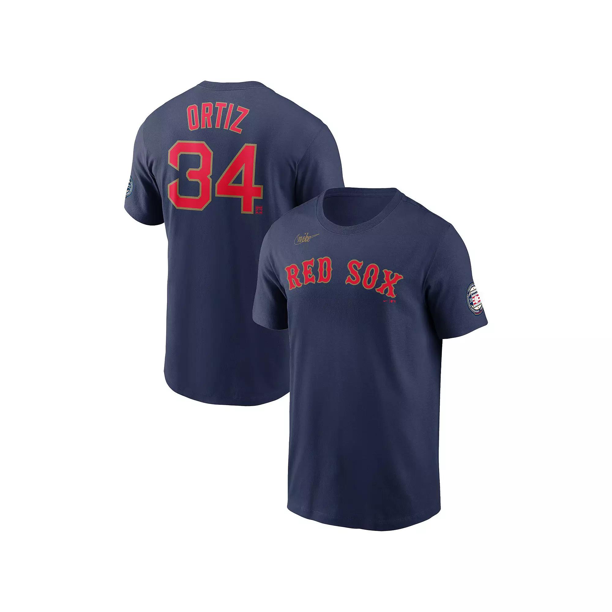 Men's Nike David Ortiz Navy Boston Red Sox Name & Number T-Shirt, Size: Medium, Blue Product Image