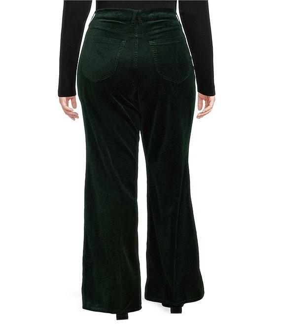 Good American Plus Size Velvet Good Waist High Rise Palazzo Pants Product Image