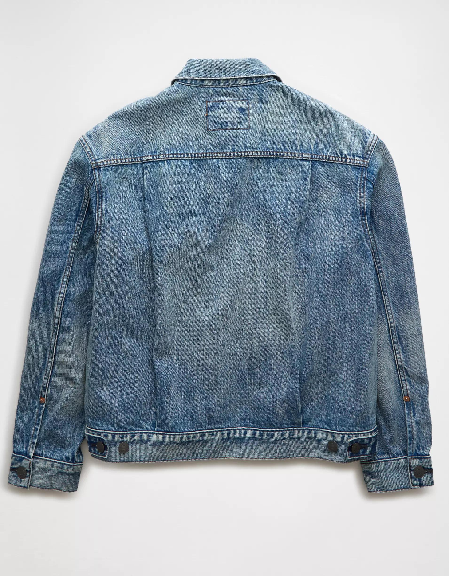 AE Boxy Denim Trucker Jacket Product Image