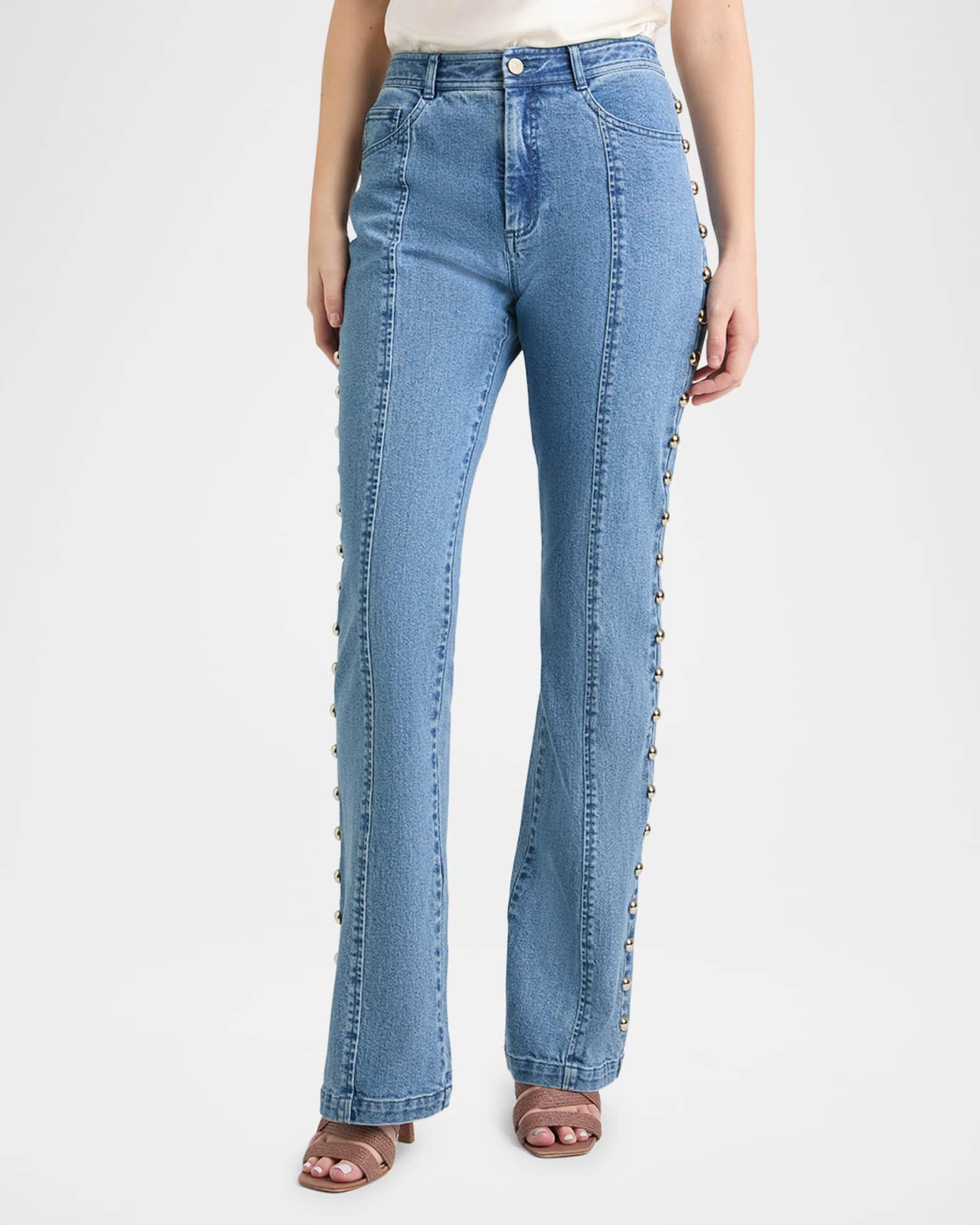 Shailene Studded Flare Jeans Product Image