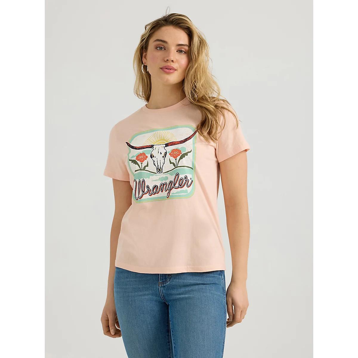 Women's Wrangler Southwestern Graphic Regular Fit Tee in Bruschetta Product Image