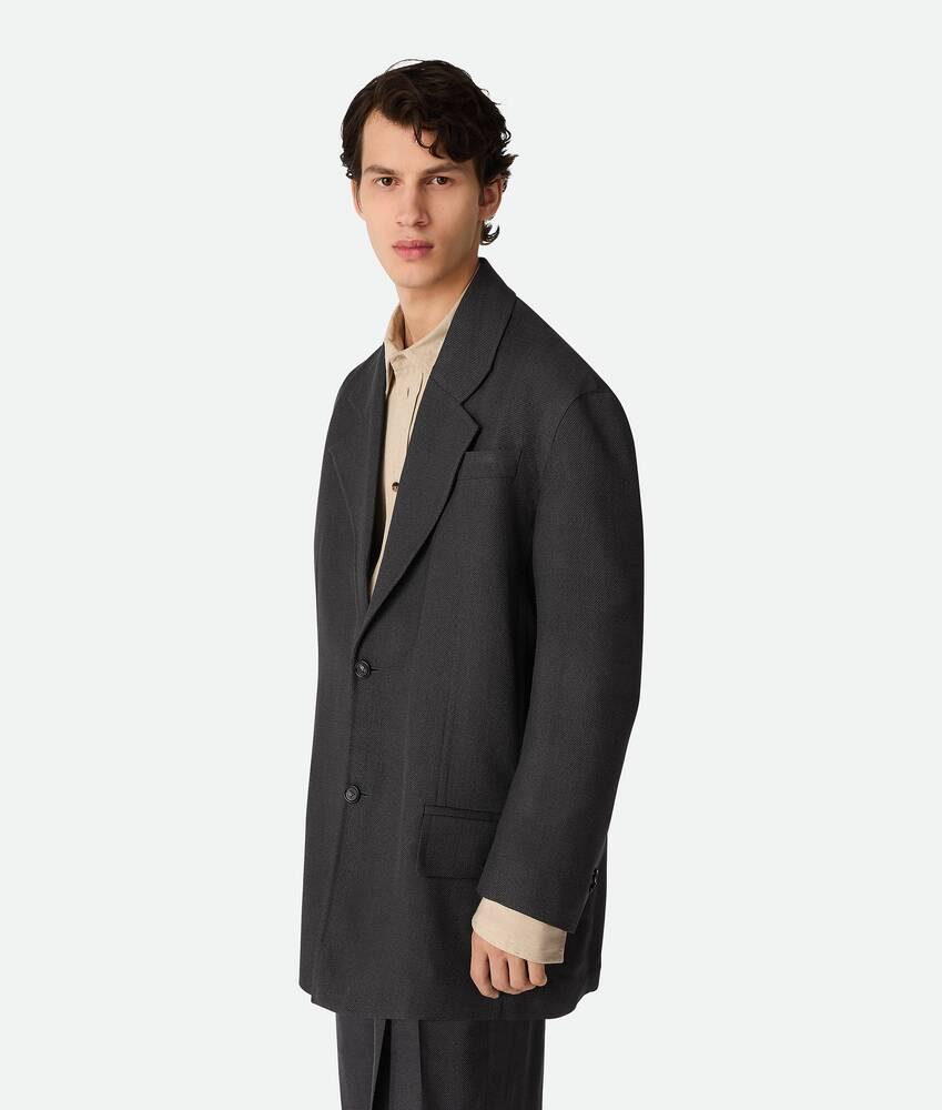 Men's Viscose Melange Jacket in Charcoal melange/vulcano Product Image