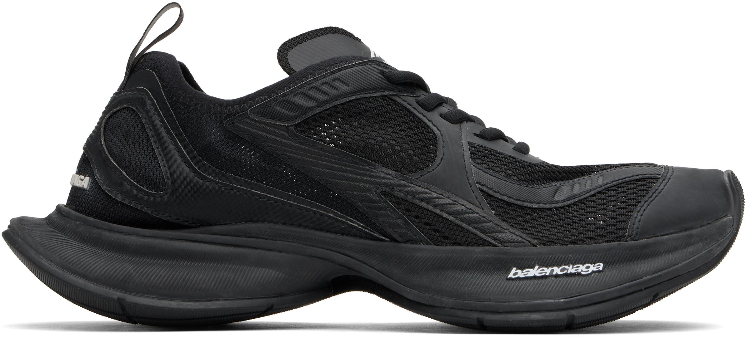 BALENCIAGA Black Mesh And Rubber Circuit Sneakers Product Image