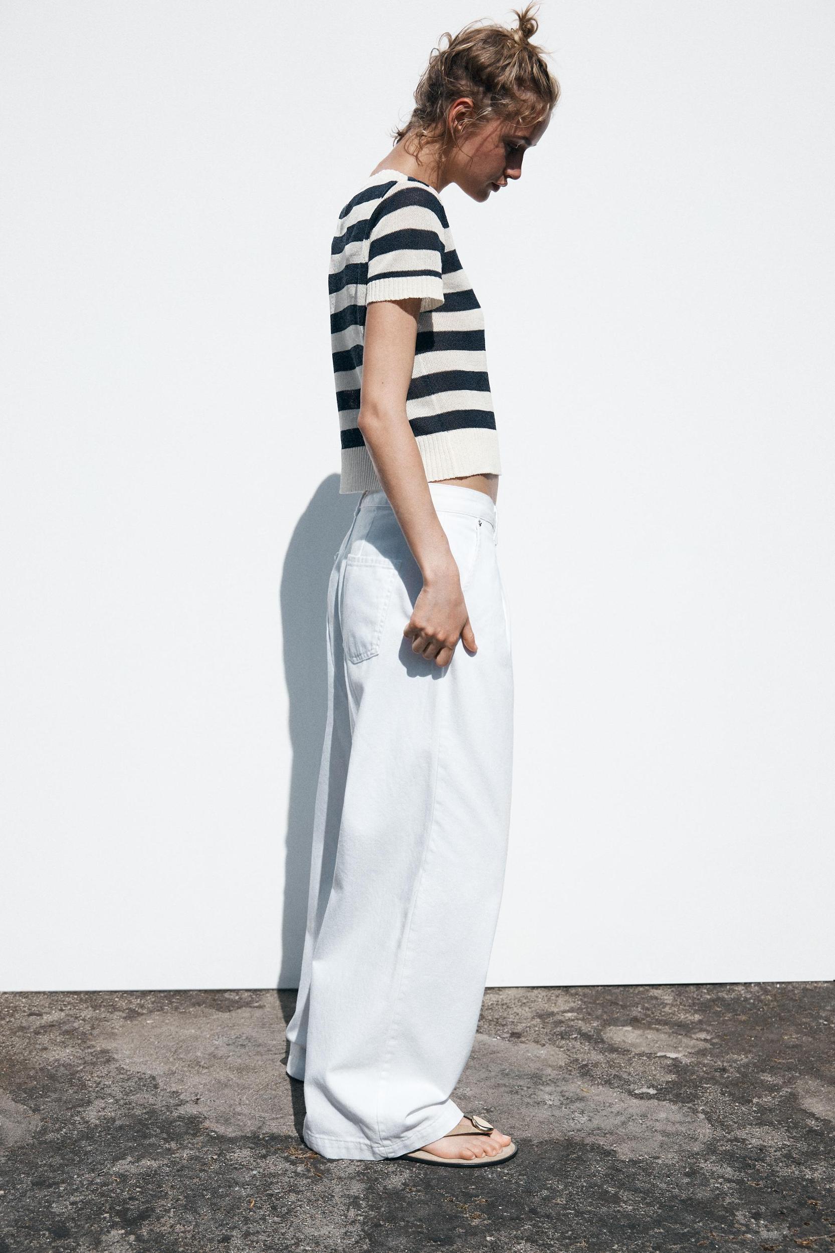 STRIPED KNIT TOP Product Image