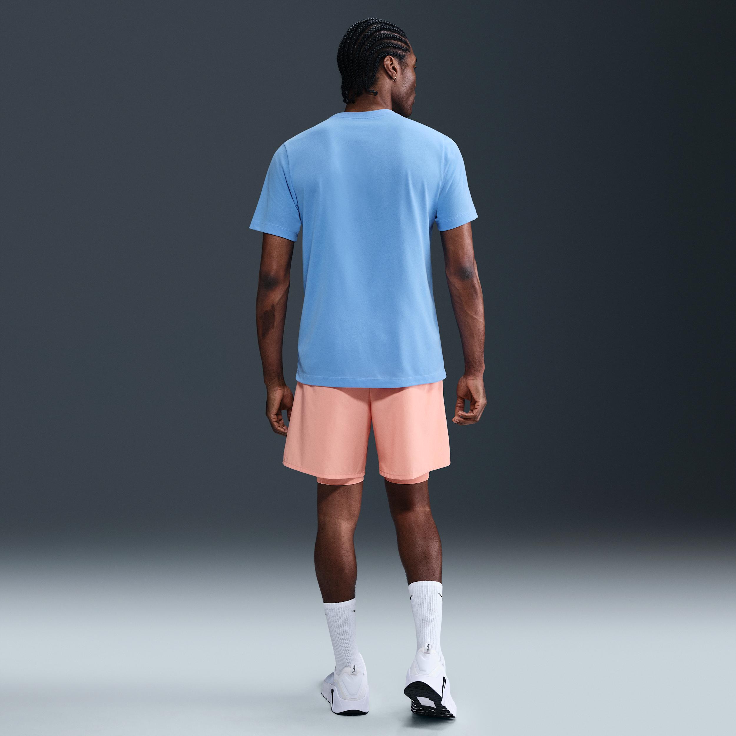 Nike Mens Nike Dri-Fit Lava Swoosh T-Shirt - Mens University Blue/Multi Product Image