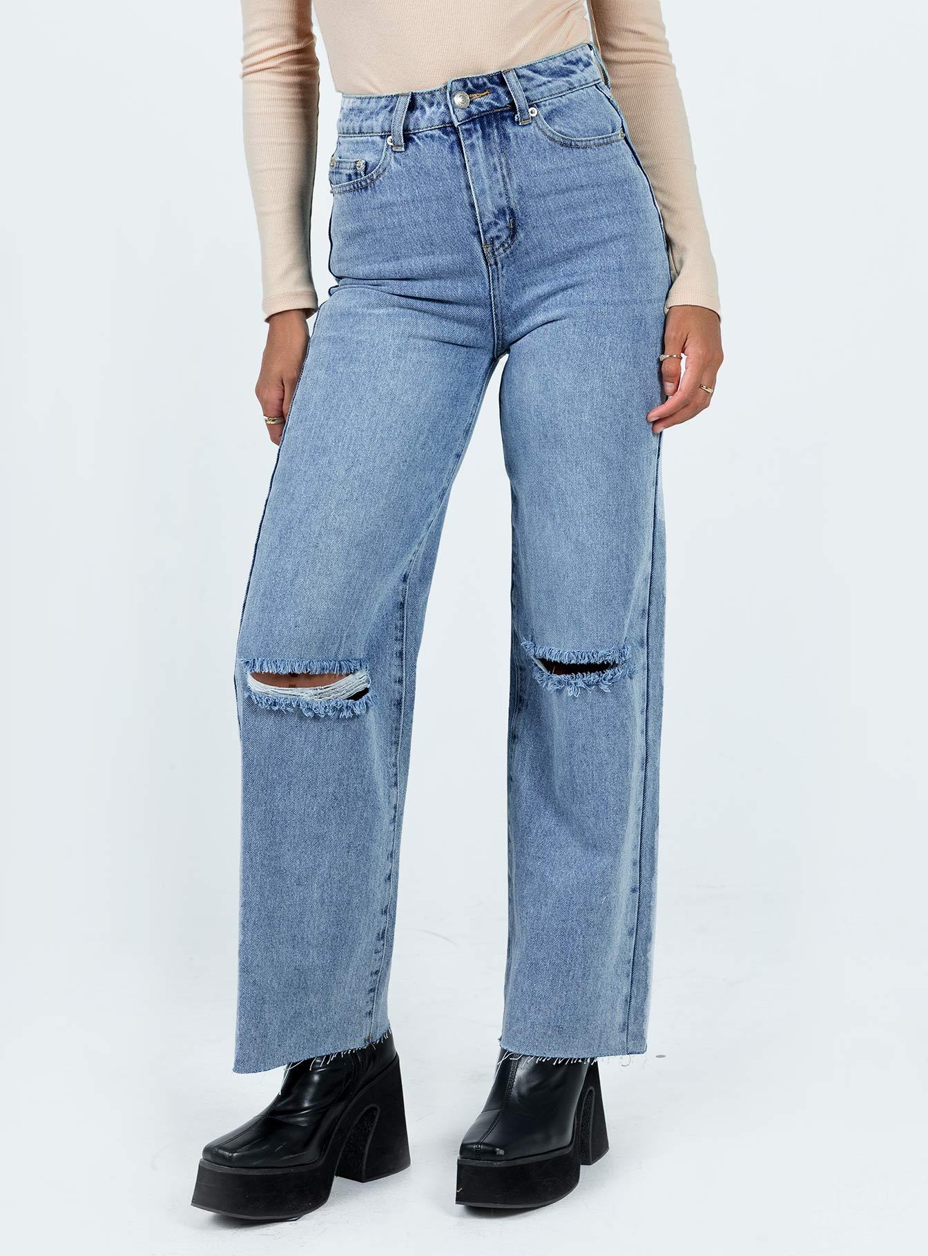 Thorne High Rise Straight Leg Jeans Denim Product Image