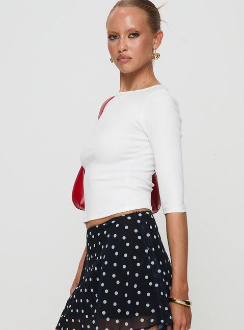 Elaia 3/4 Sleeve Top White Product Image