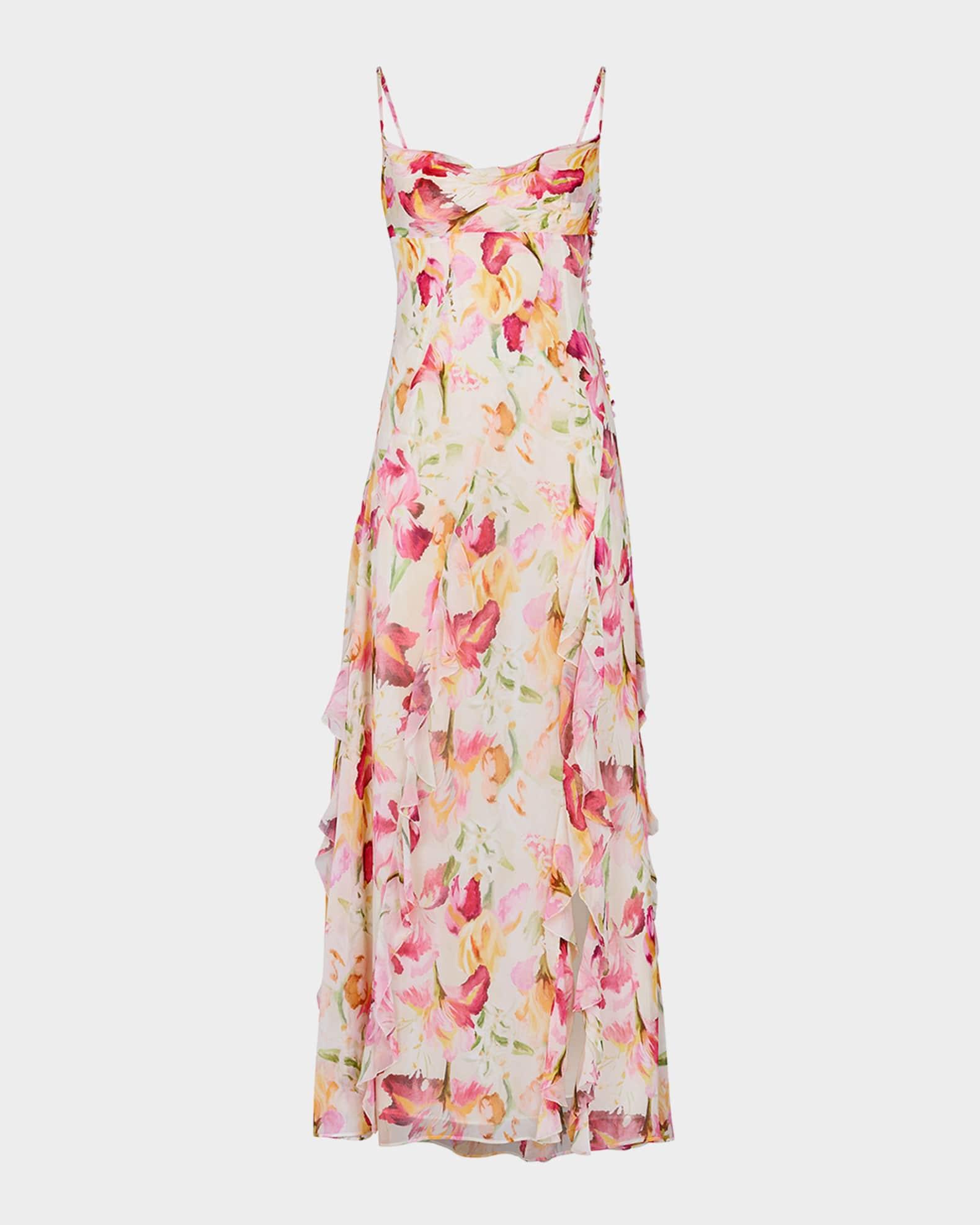 Kamila Floral-Print Ruffle Gown Product Image