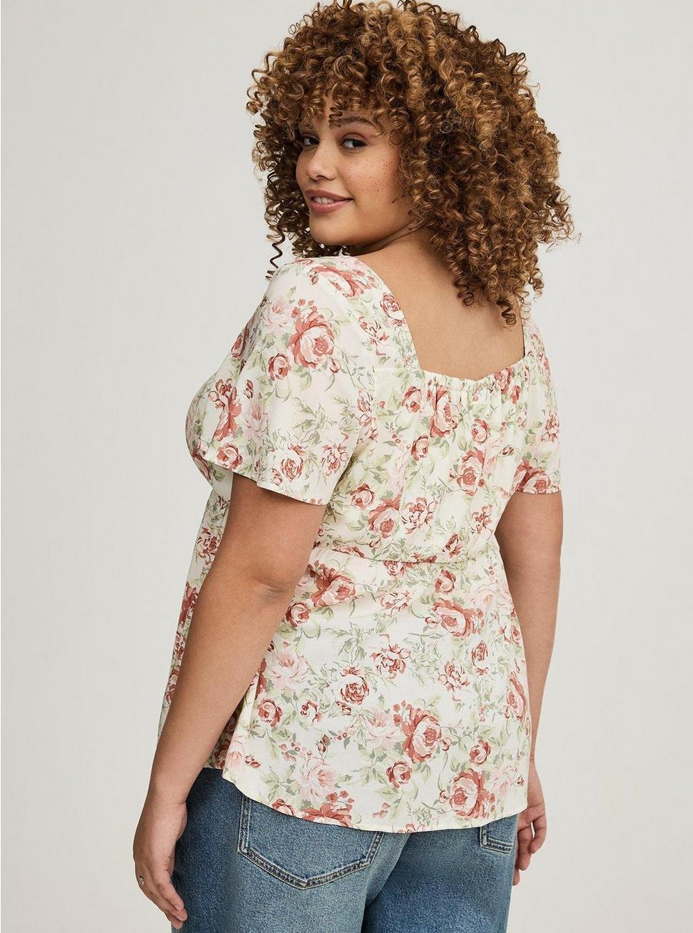 Babydoll Lace-Up Top Product Image