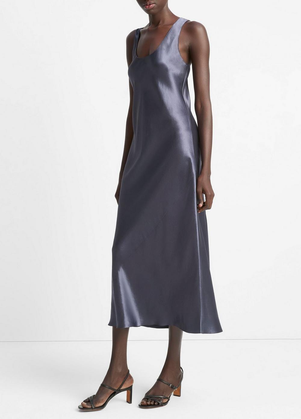 Satin Bias Tank Dress Product Image