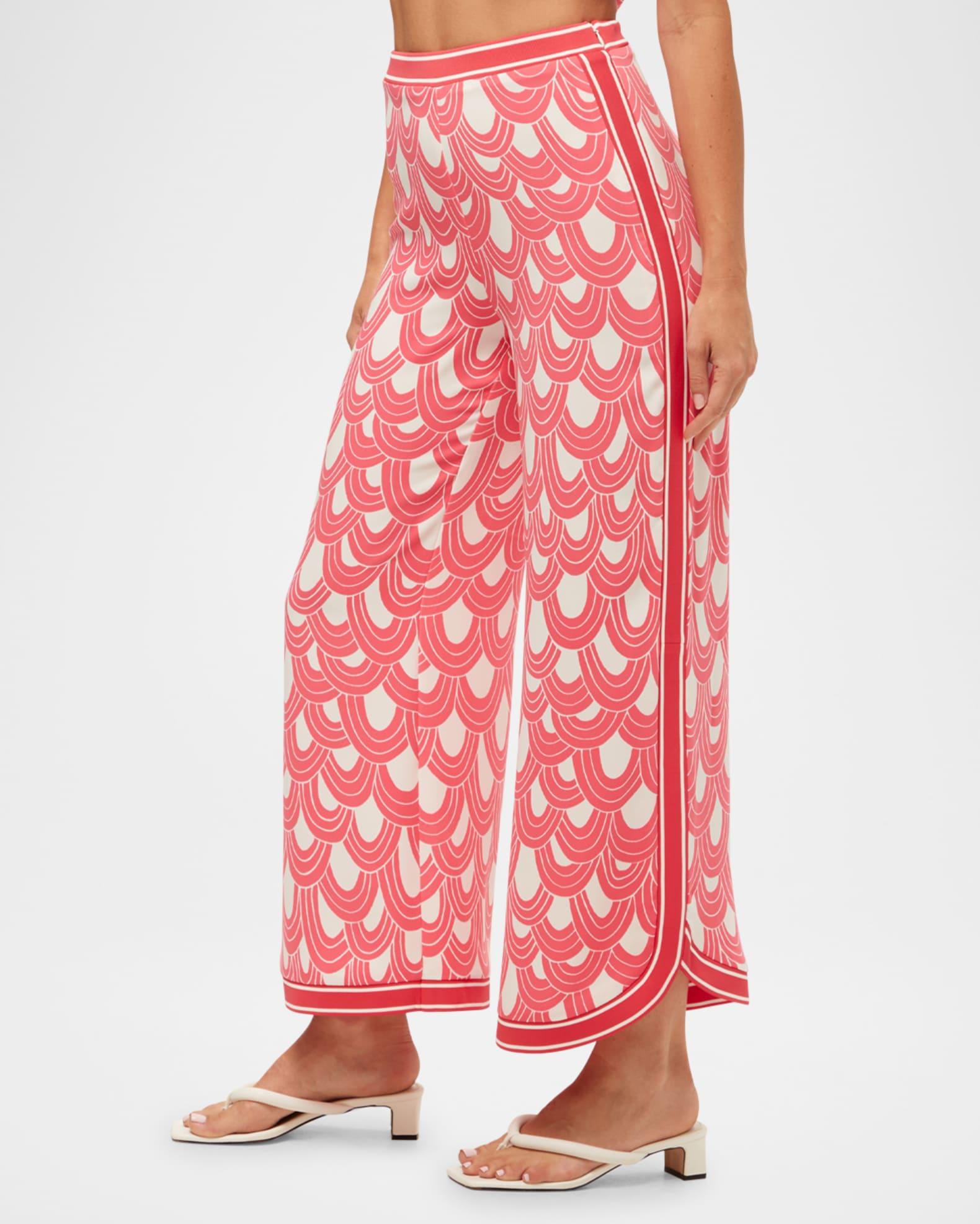 Overhead Cropped Scallop-Print Pants Product Image