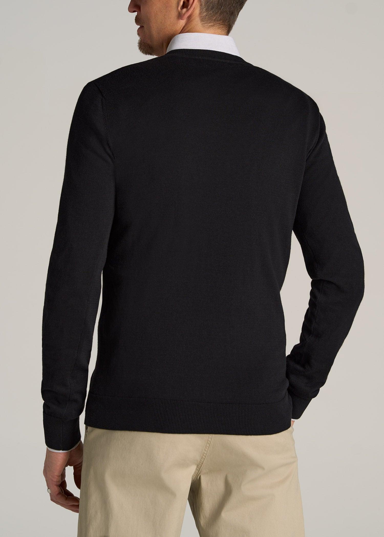 Everyday Crewneck Sweater for Tall Men in Black Male Product Image