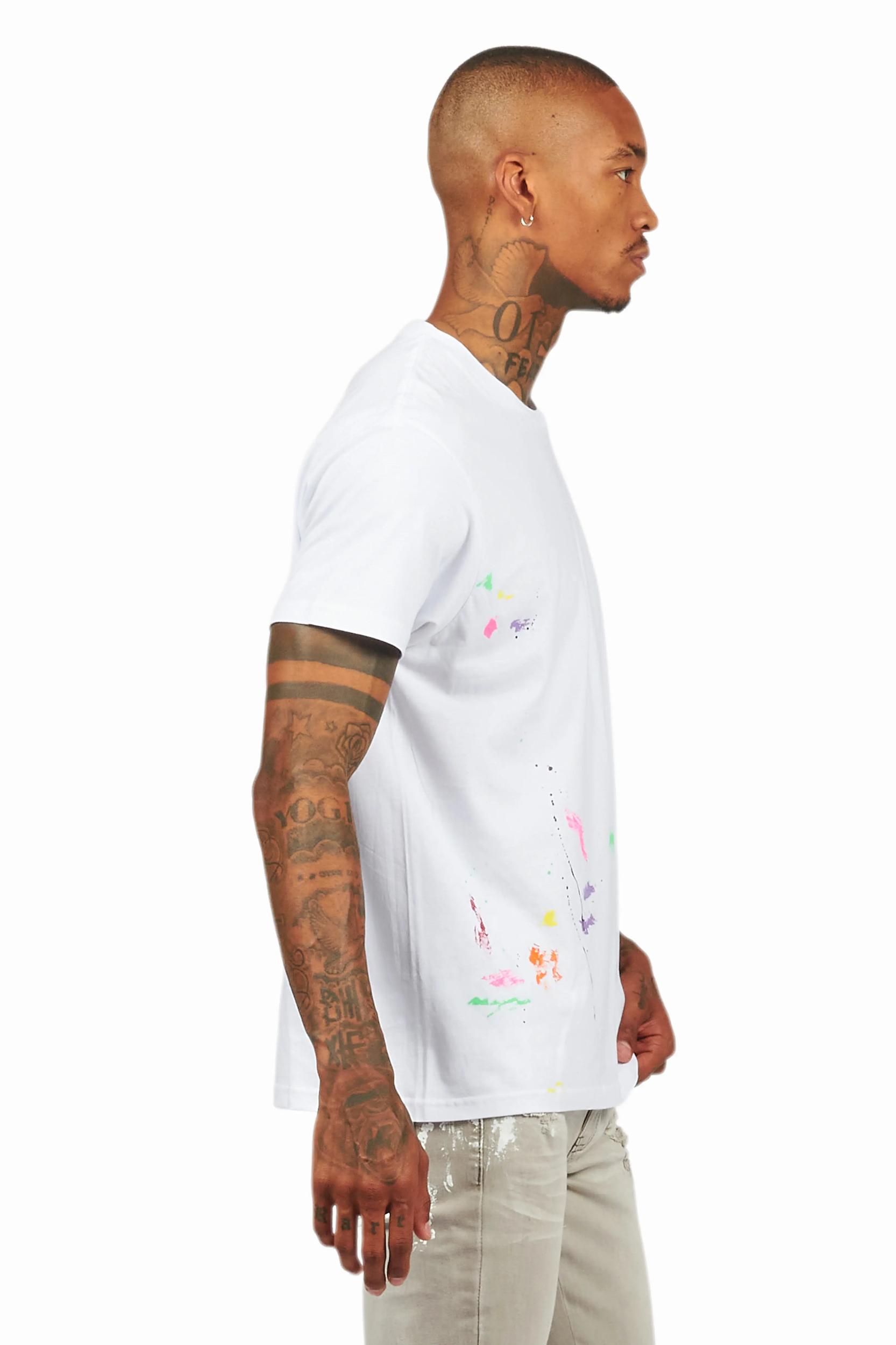 Sayer White Graphic T-Shirt Male Product Image