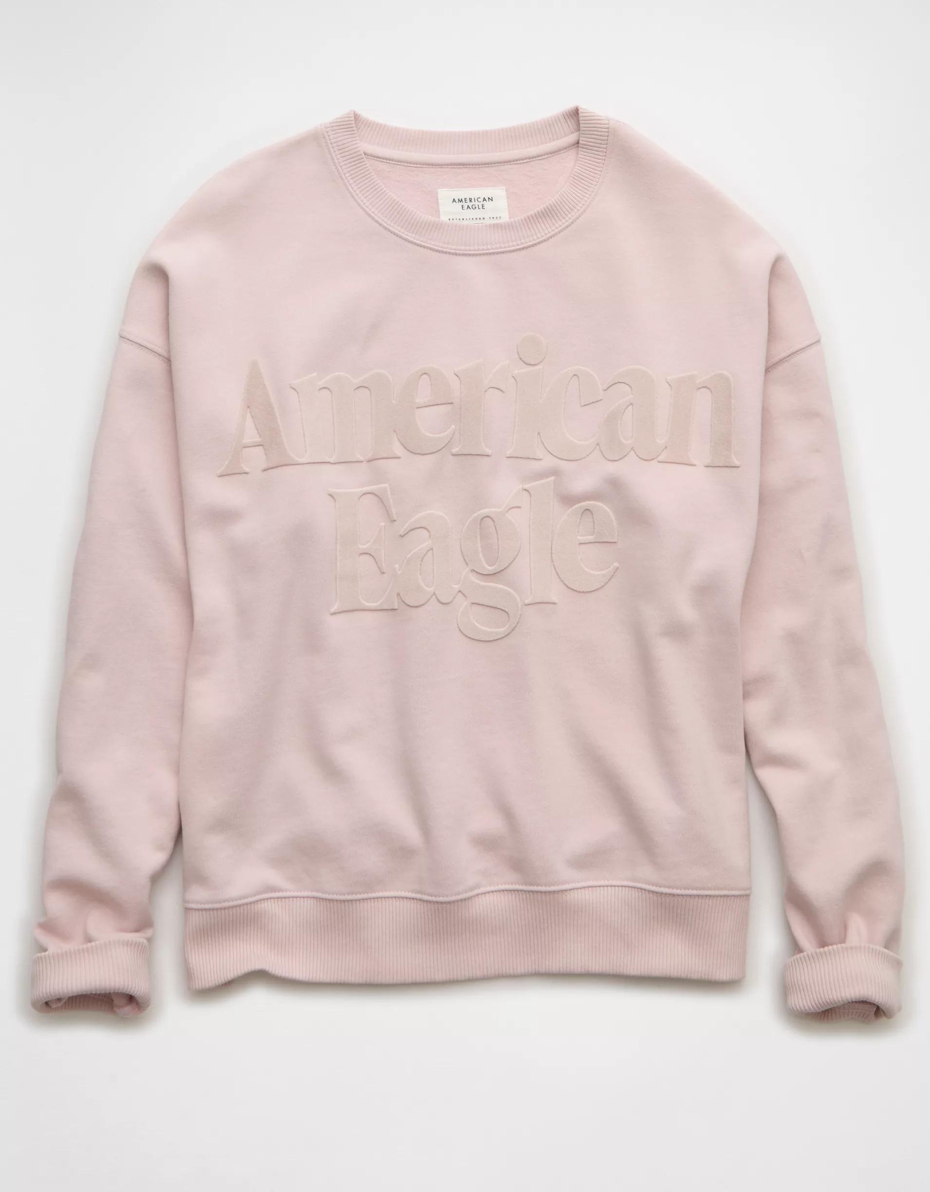 AE Velvet Graphic Crew Neck Sweatshirt Product Image
