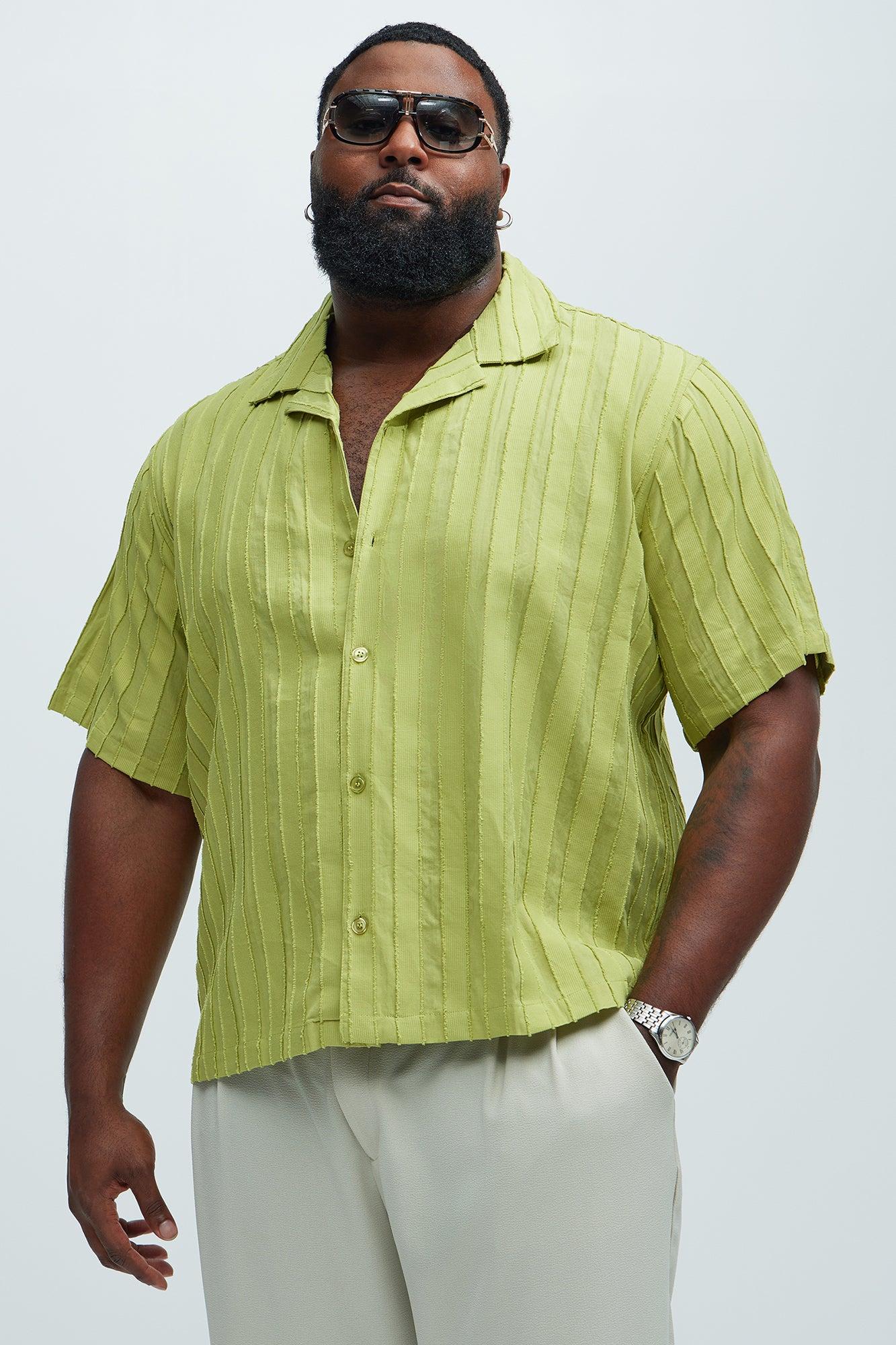 Charles Striped Shirt - Lime Product Image