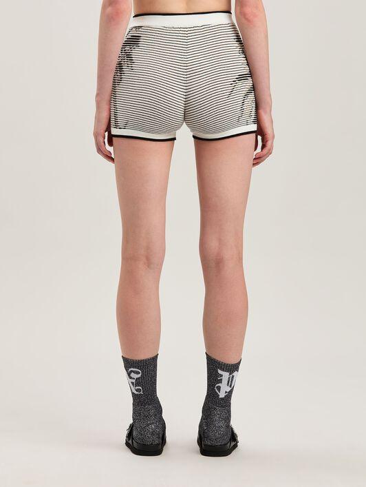PALMS JACQUARD KNIT SHORTS OFF WHITE - B Product Image