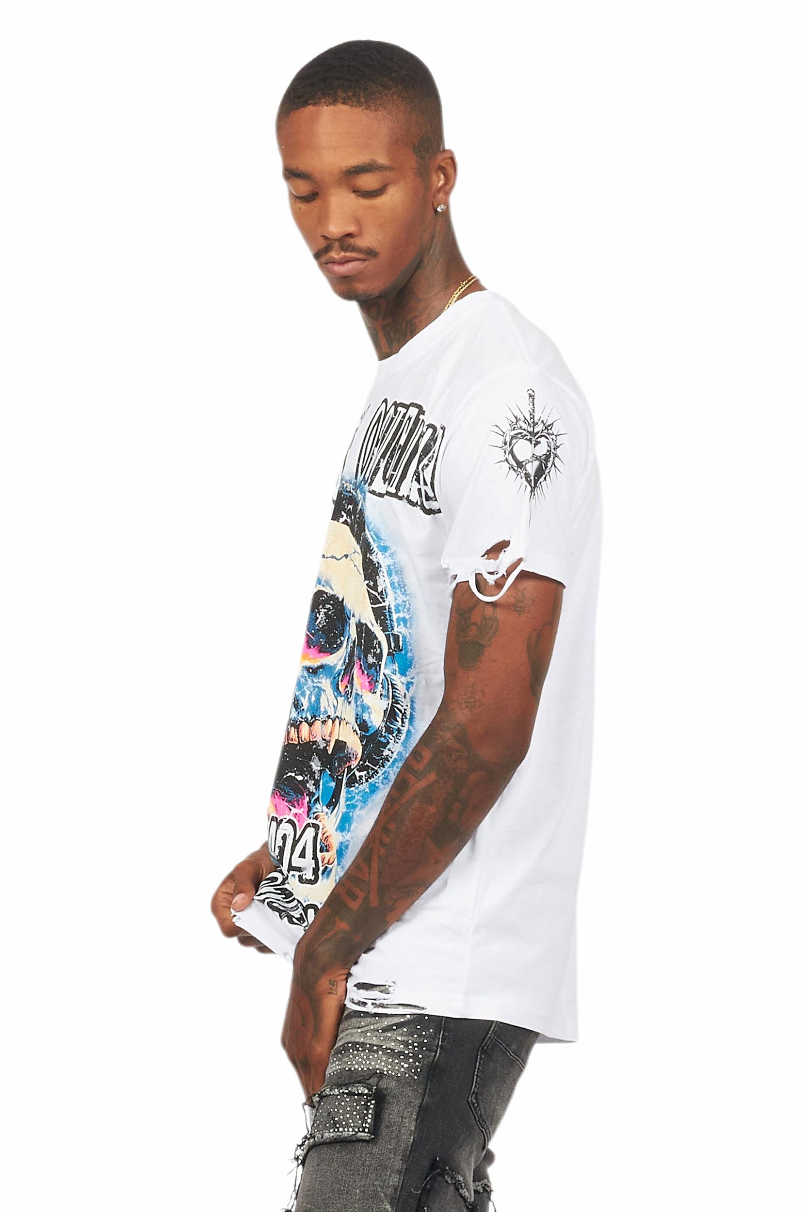 Amare White Graphic T-Shirt Male Product Image