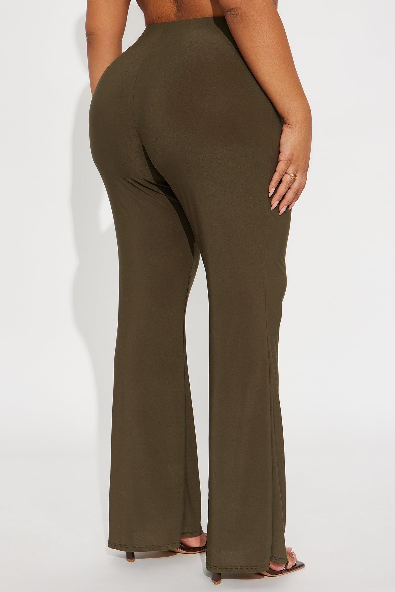Waiting On You Flare Pant 32″ - Olive Female Product Image