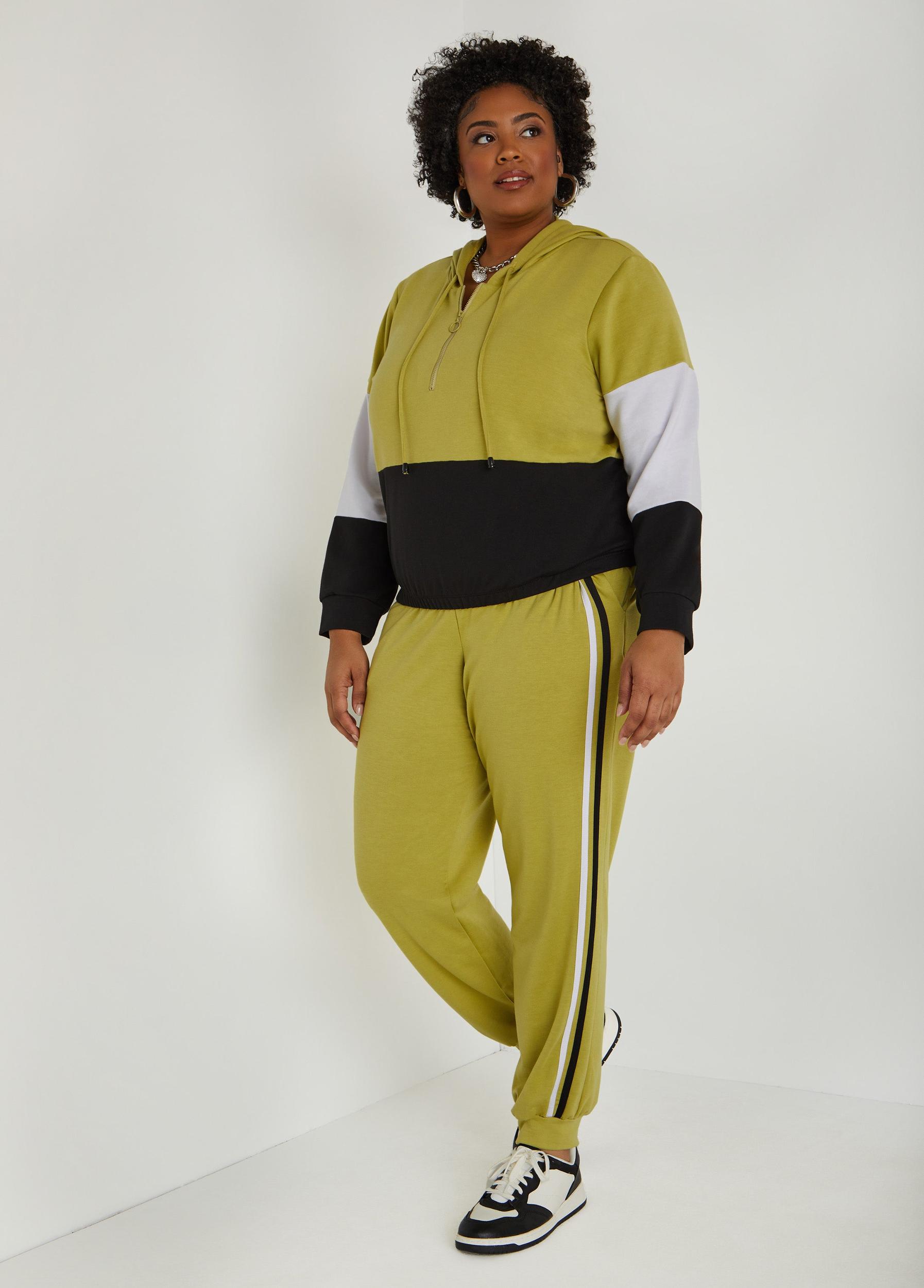 Zip Front Colorblock Hoodie Product Image