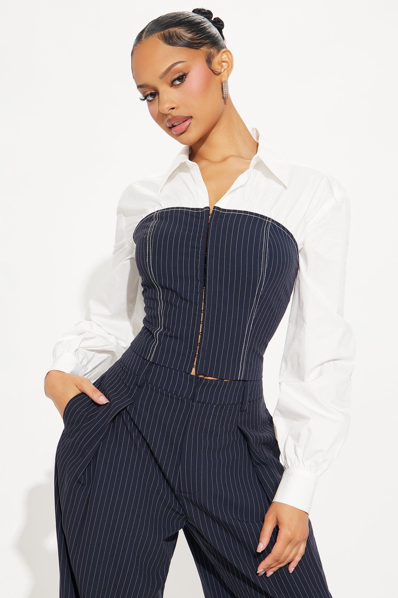 Corporate Vixen Pant Set - Navy/combo Product Image