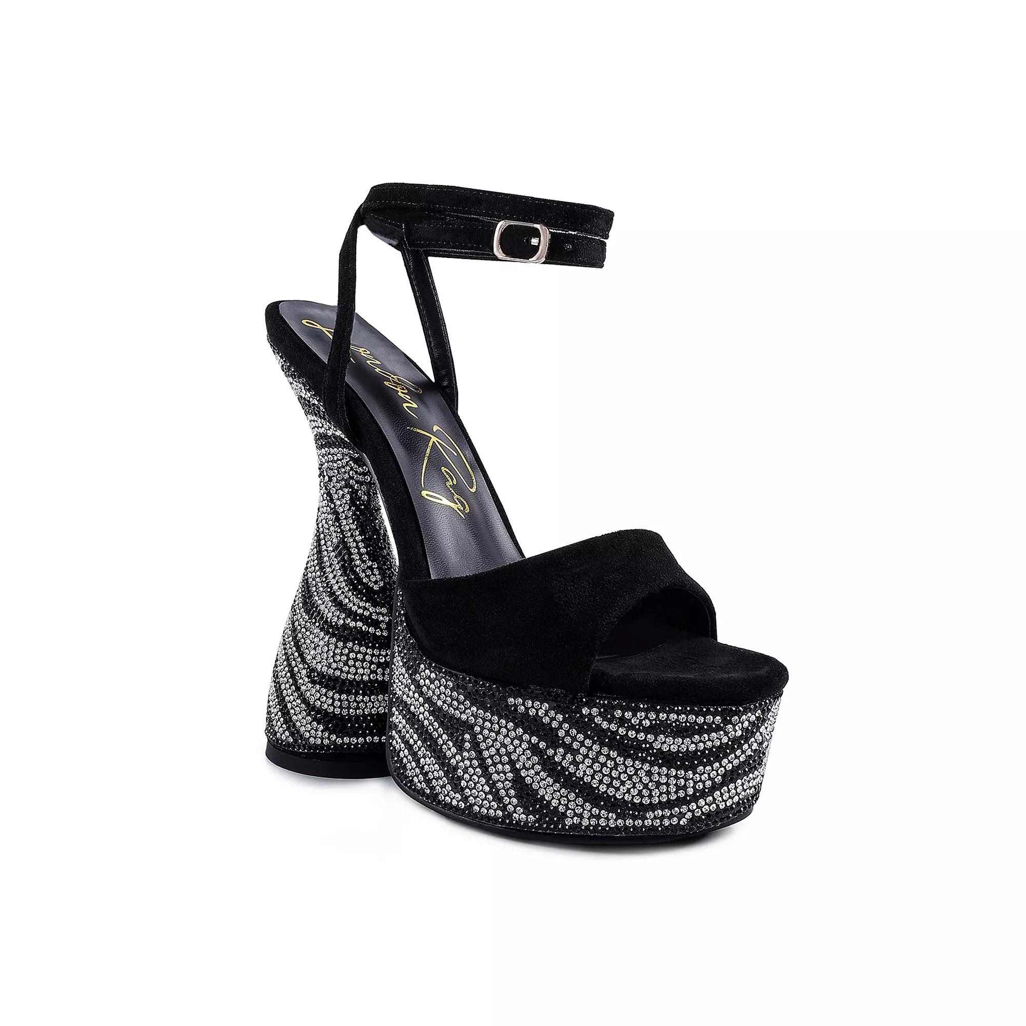 London Rag Backstage Women's Platform Sandals, Size: 7, Black Product Image