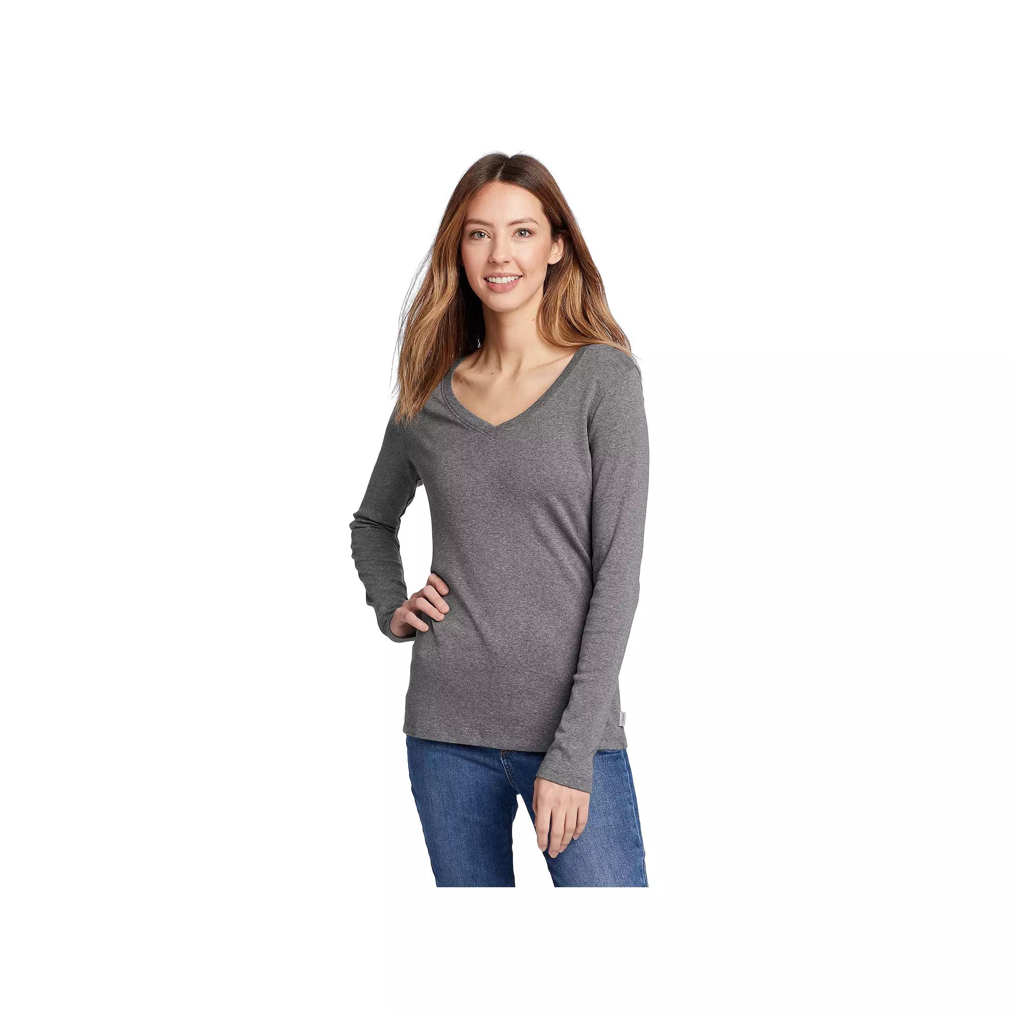 Women's Eddie Bauer Long Sleeve Favorite V-Neck Tee,  Product Image